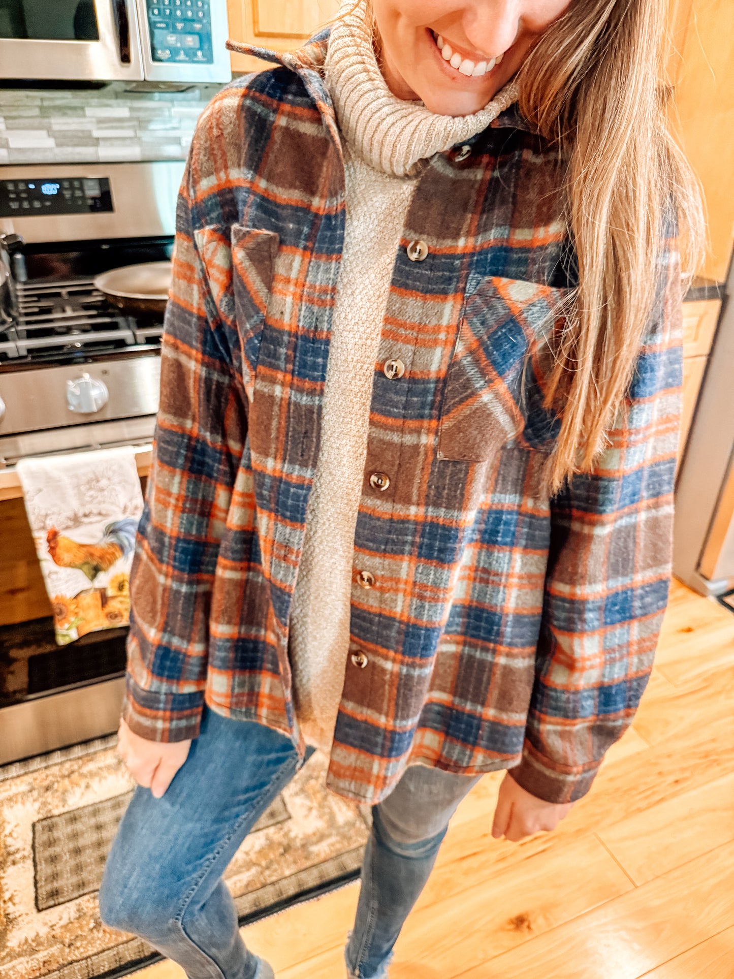 Autumn Check Flannel Button Up (S-XL)