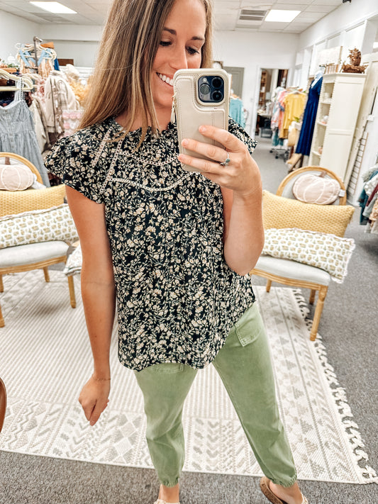 Midnight Bloom Blouse