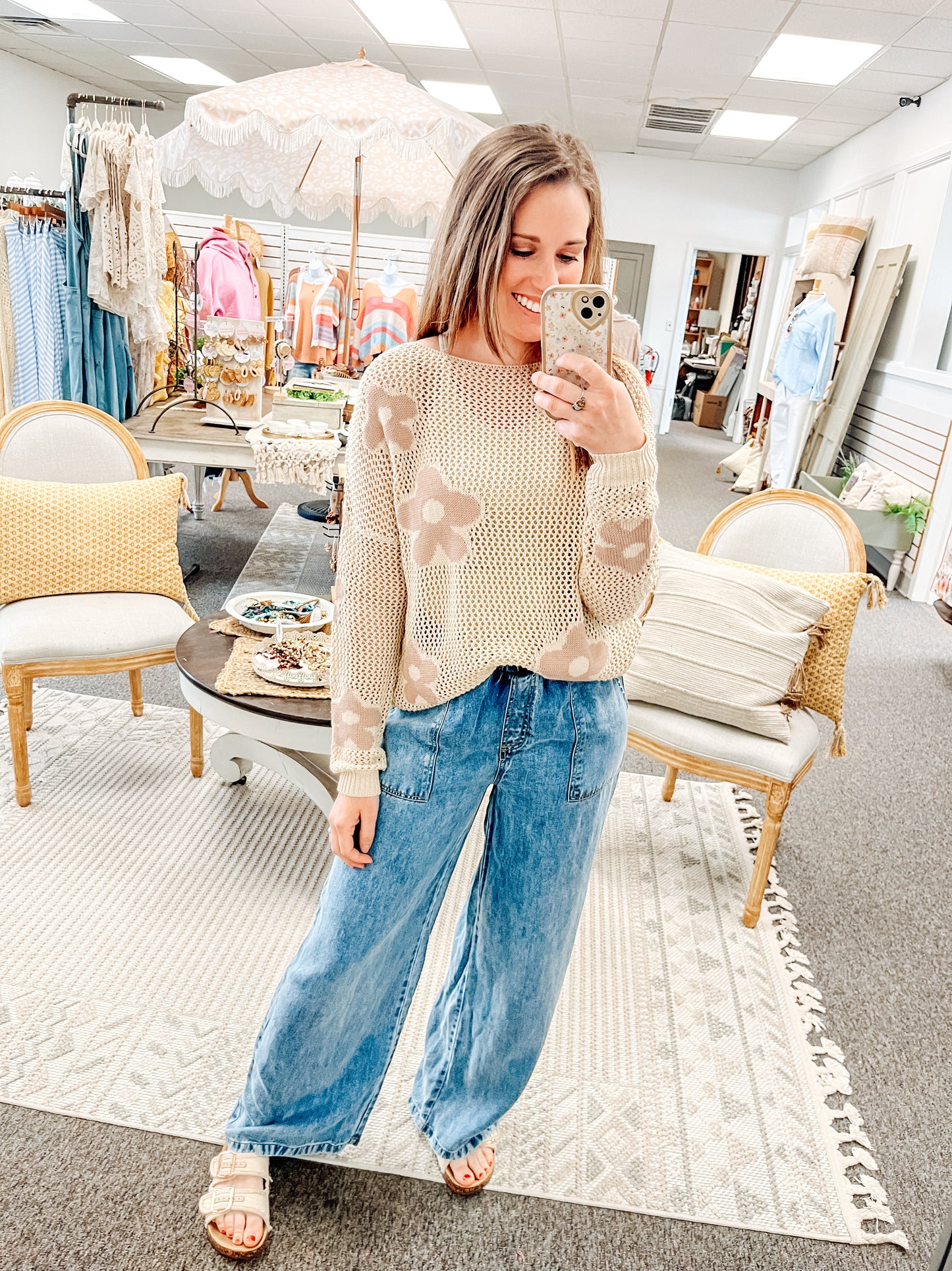 Wildflower Woven Knit Top (S-XL)