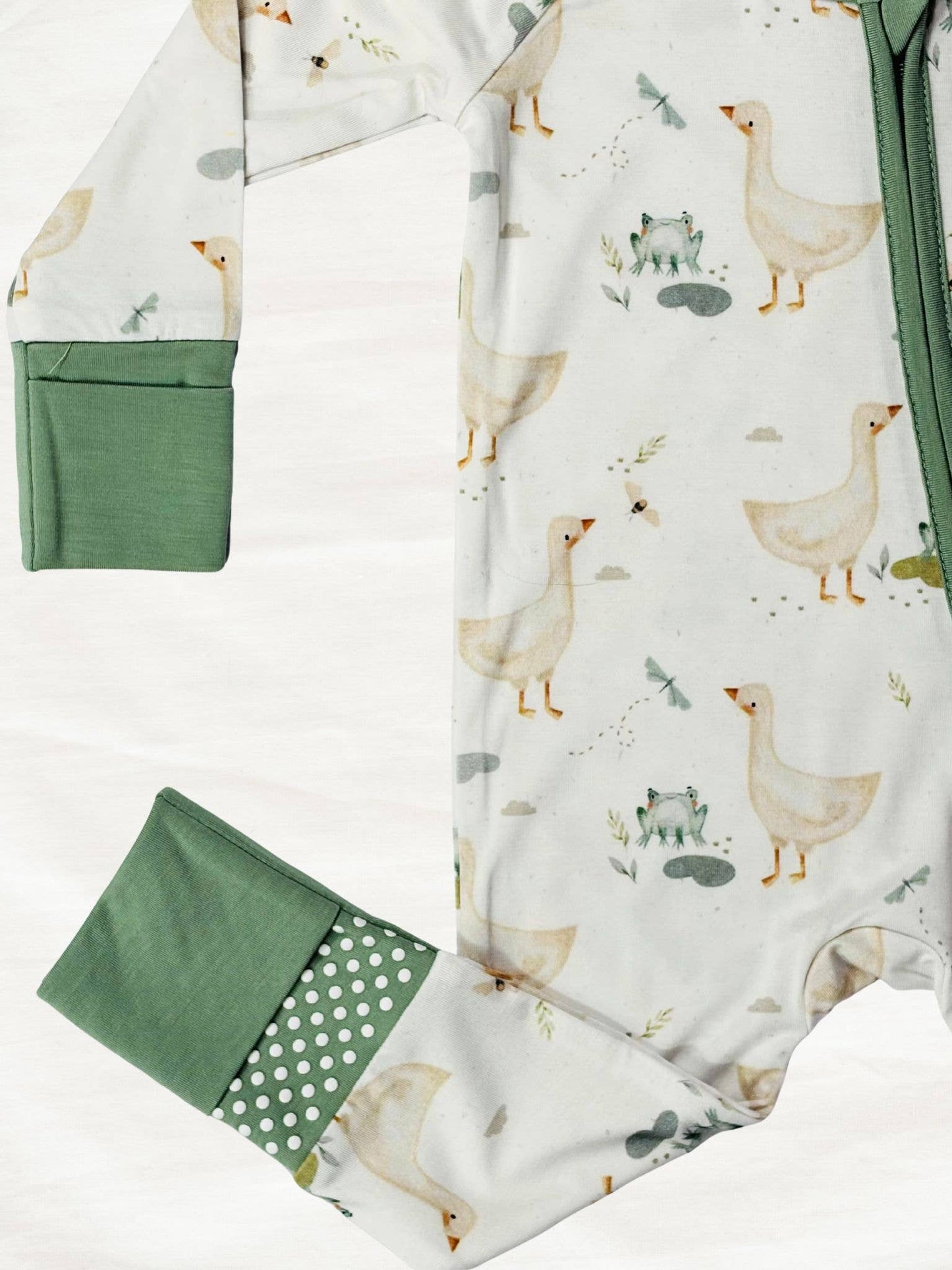 Spring Goose & Frog Zippy Pajama