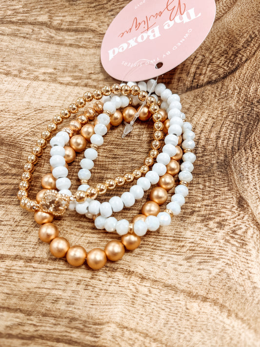 Clover Gem Bracelet Set