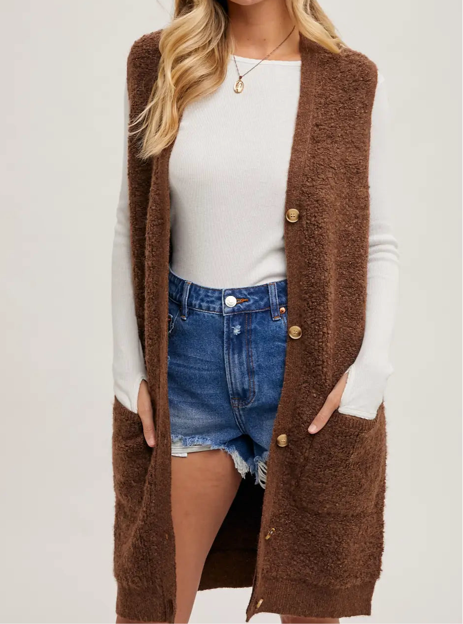 Into the Forest Teddy Knit Vest