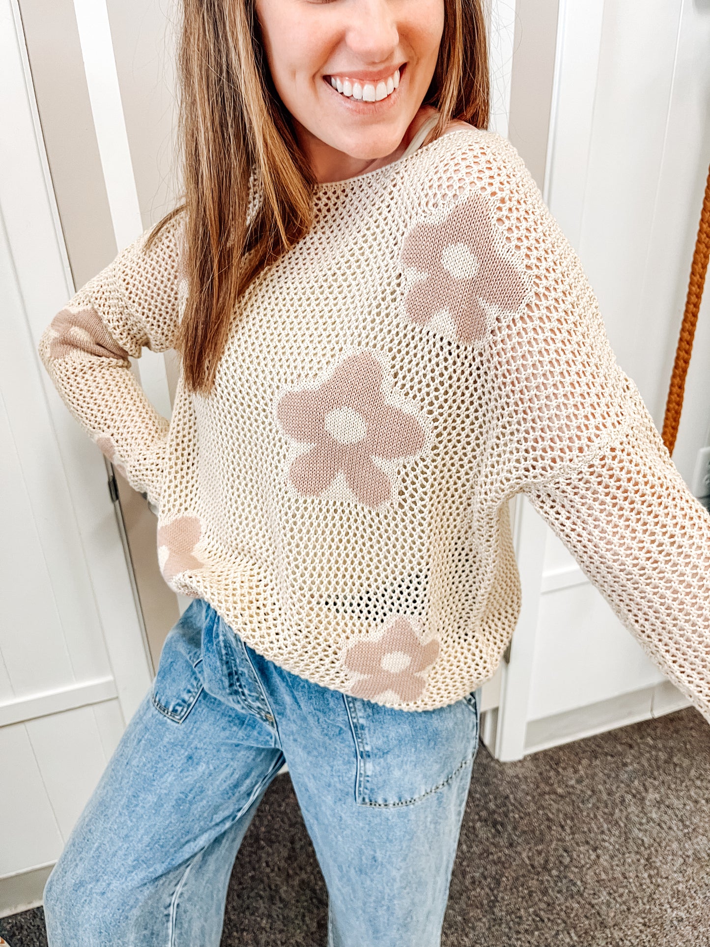 Wildflower Woven Knit Top (S-XL)