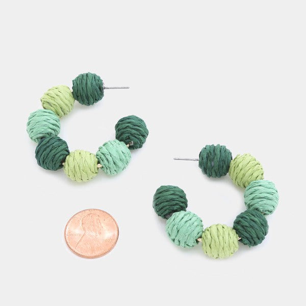 Popping Green Earrings