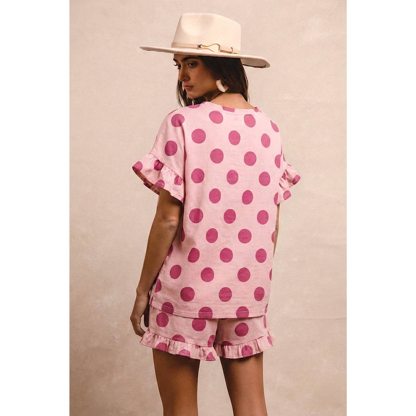 Pretty in Pink Polkas Lounge Set (S-XL)