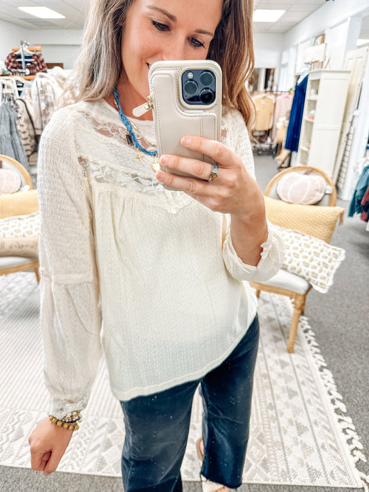 Laced in Grace Knit Blouse