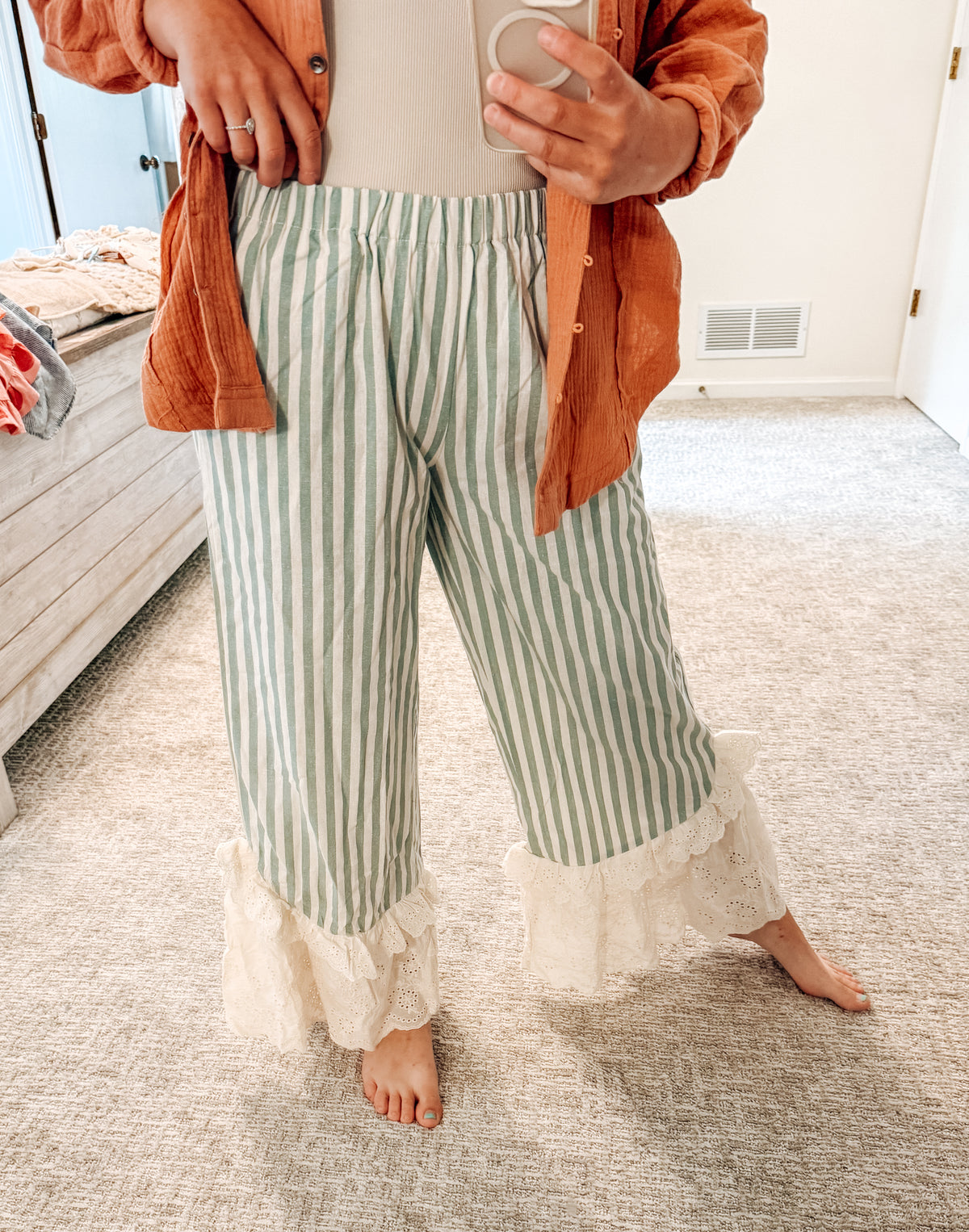 Can You Even Cuteness Striped Pants (S-Xl)