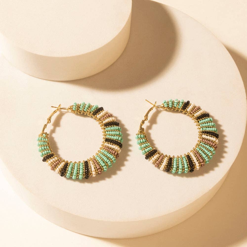 Mesa Moonrise Beaded Hoop Earrings