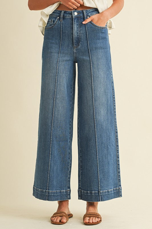 The Sutton Seam Wide Leg Denim (S-XL)
