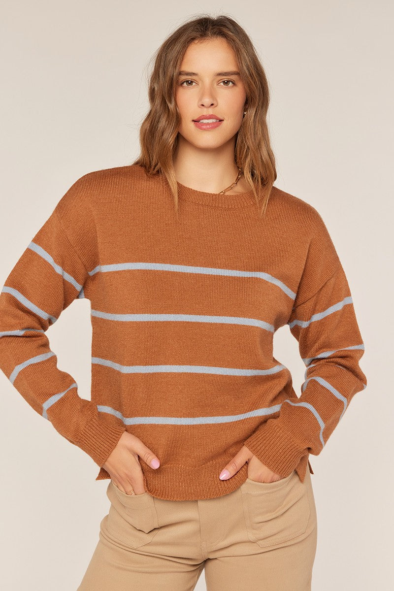 Autumn Afternoon Striped Sweater (S-XL)
