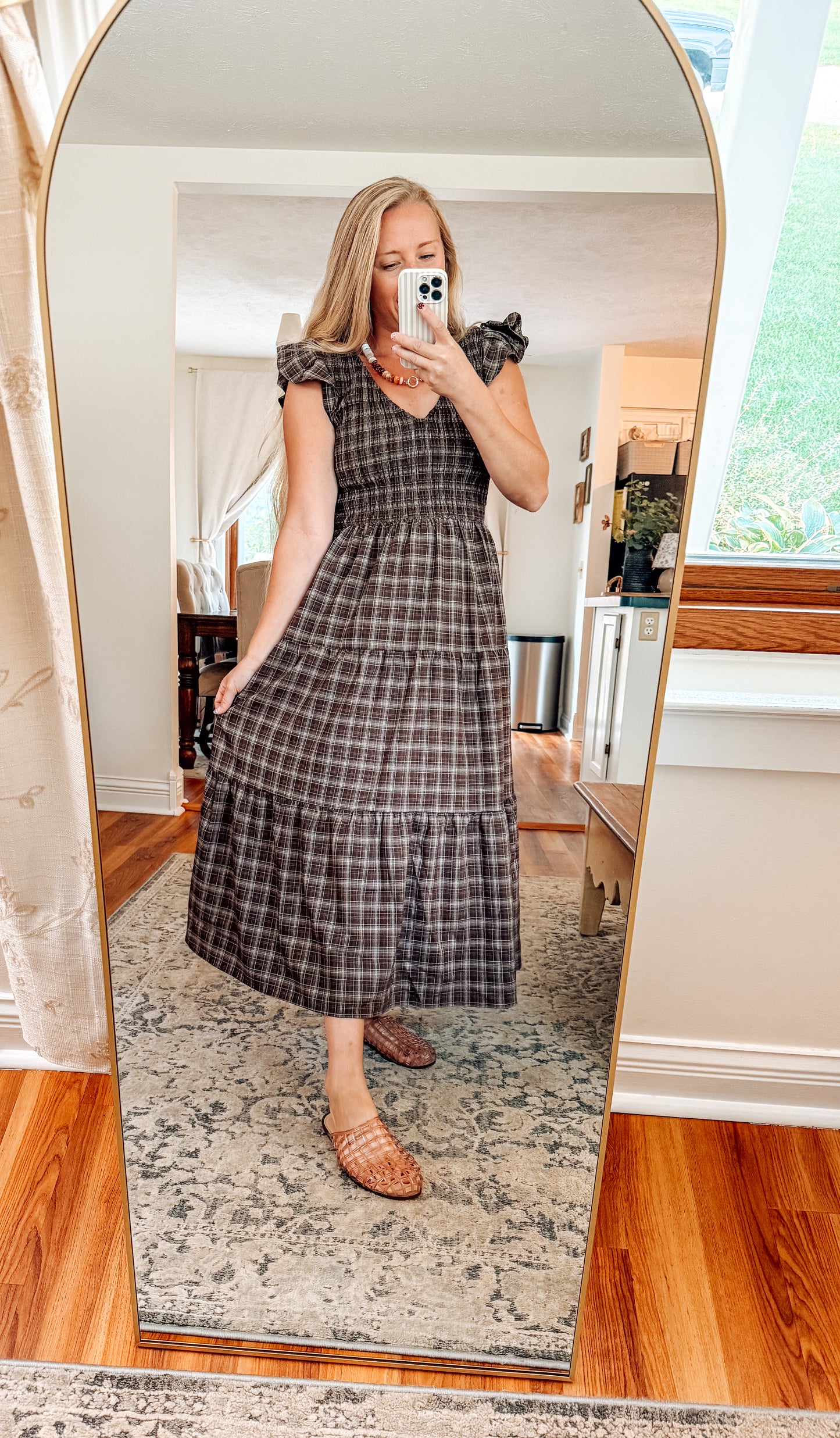 The Classic Charm Plaid Midi Dress (S-3X)