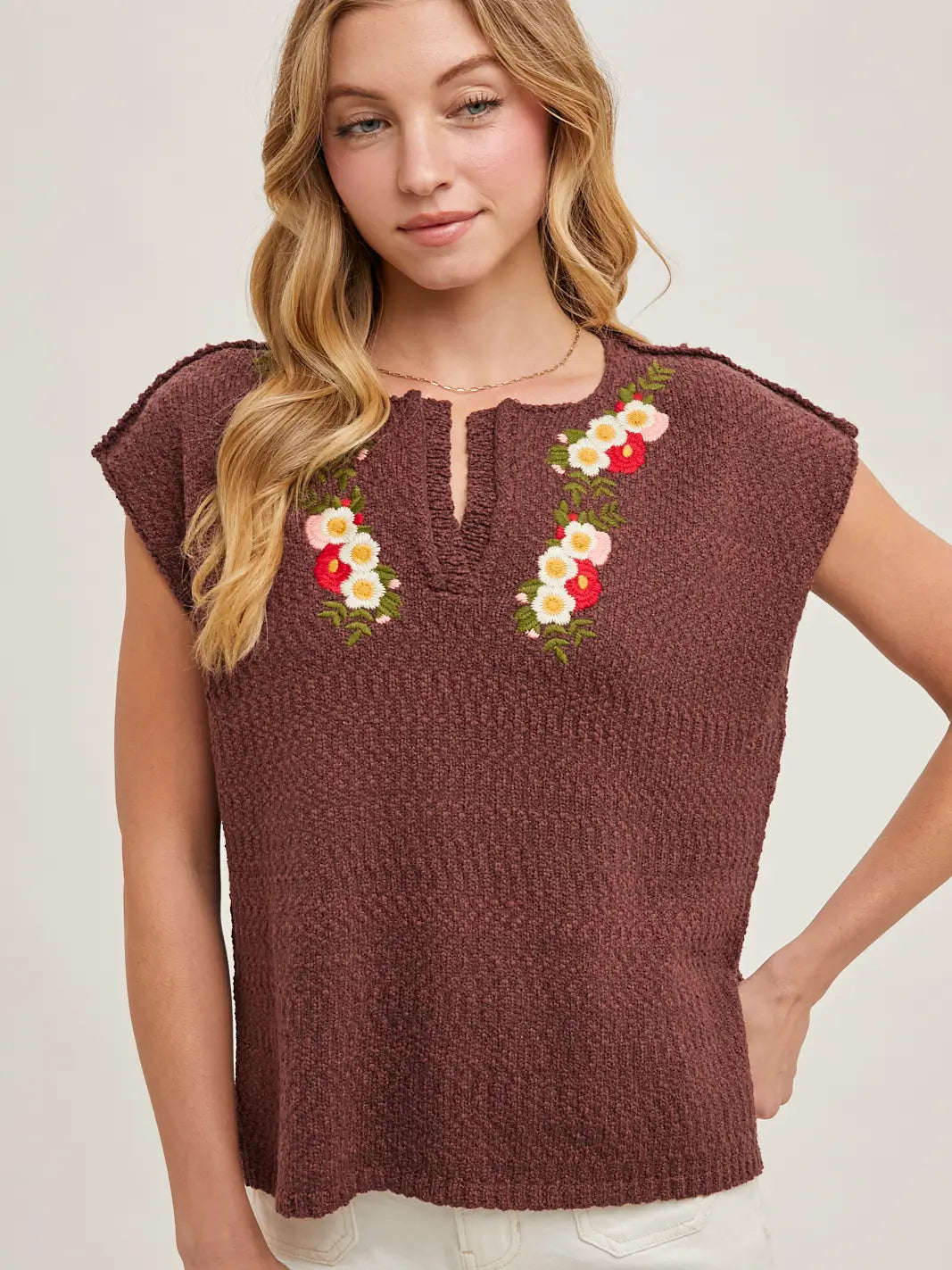Spiced Berry Knit Top