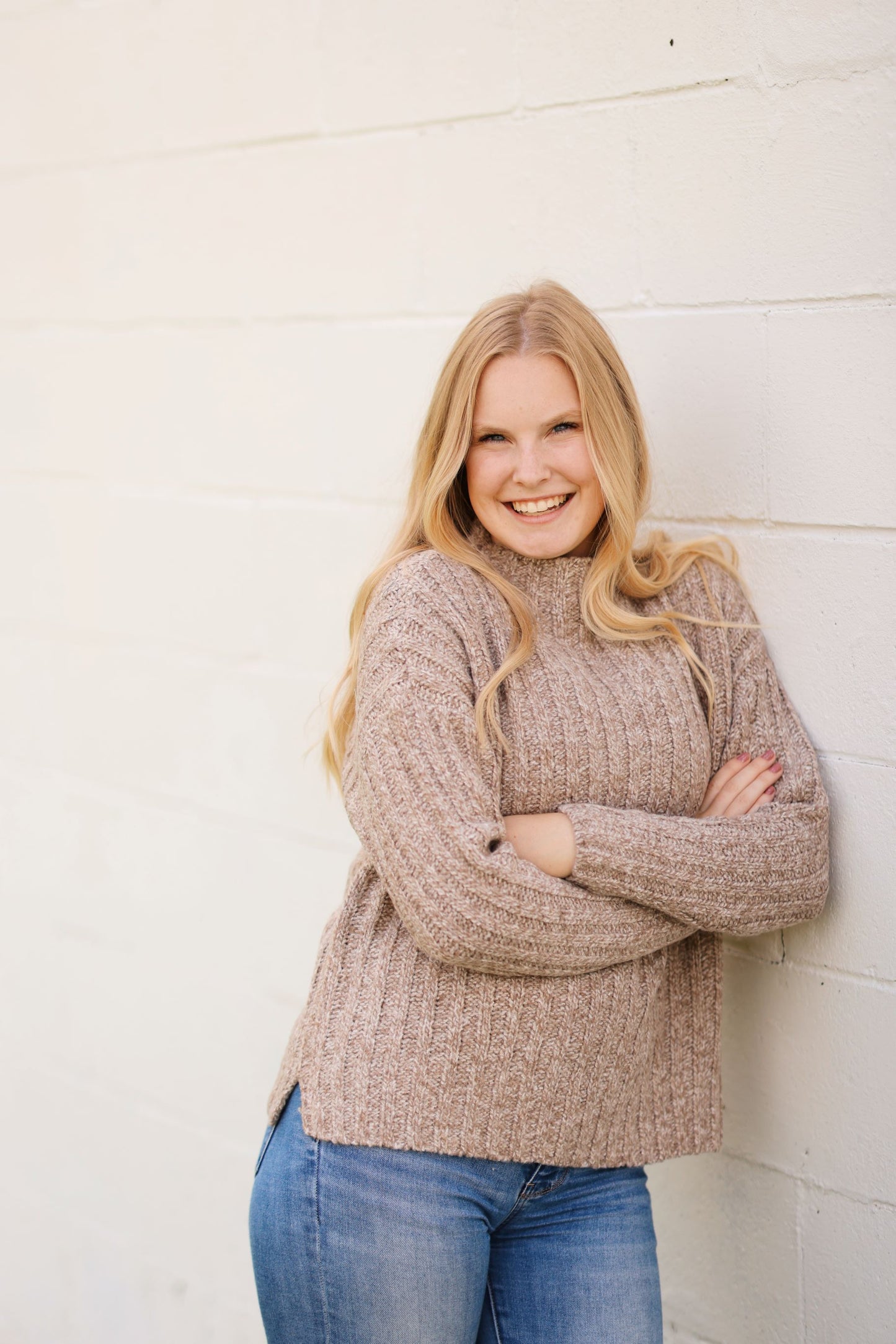 Toasty Timber Pullover Sweater-Taupe