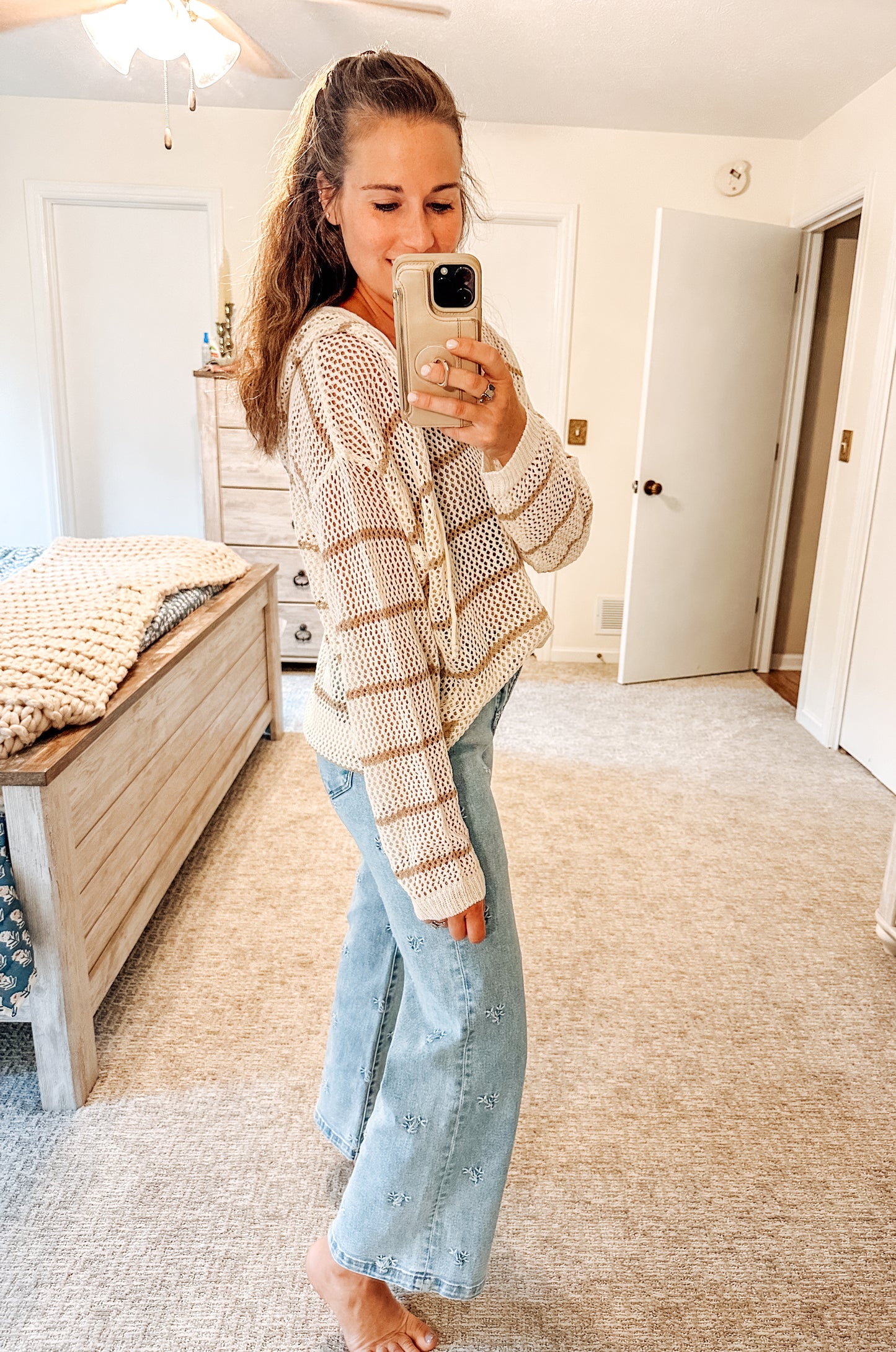 Mocha Meadow Crochet Top (S-XL)