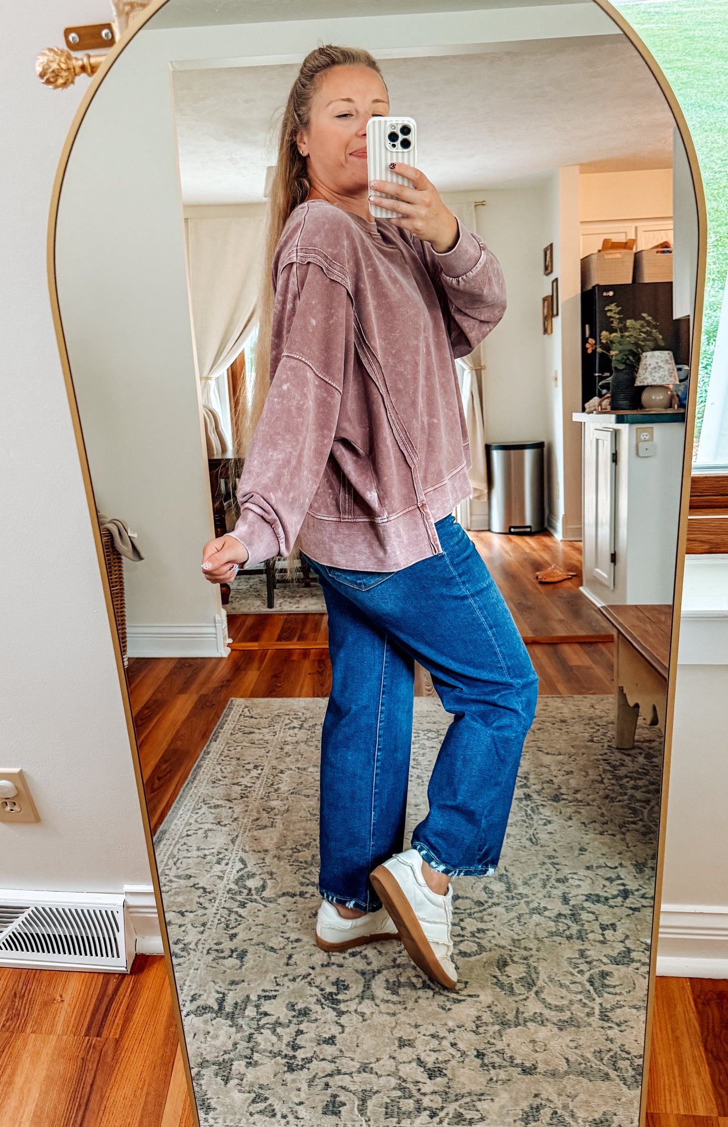 The Maroon Mood Acid Washed Pullover