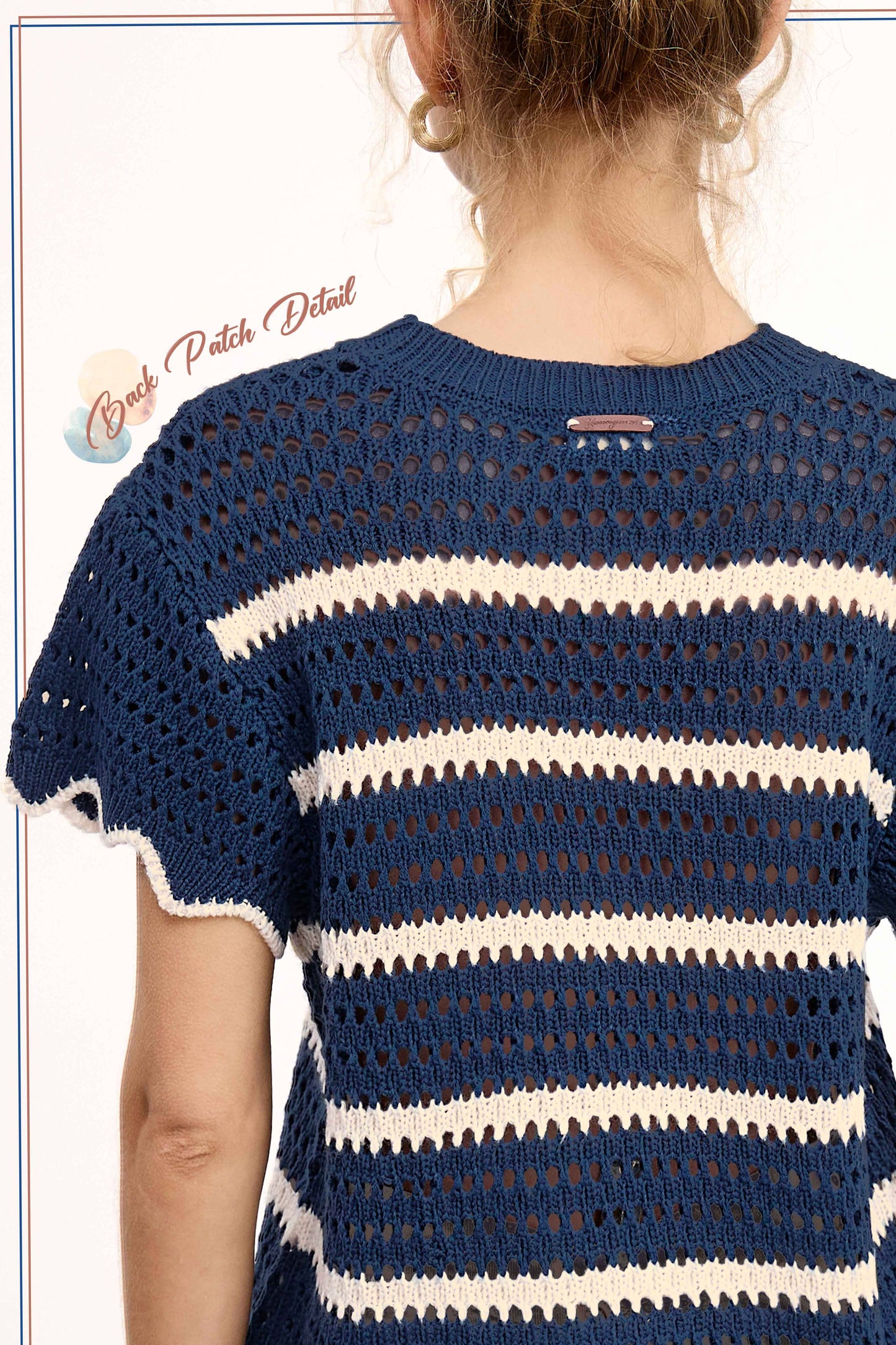 Escape to the Galaxy Scalloped Knit Top