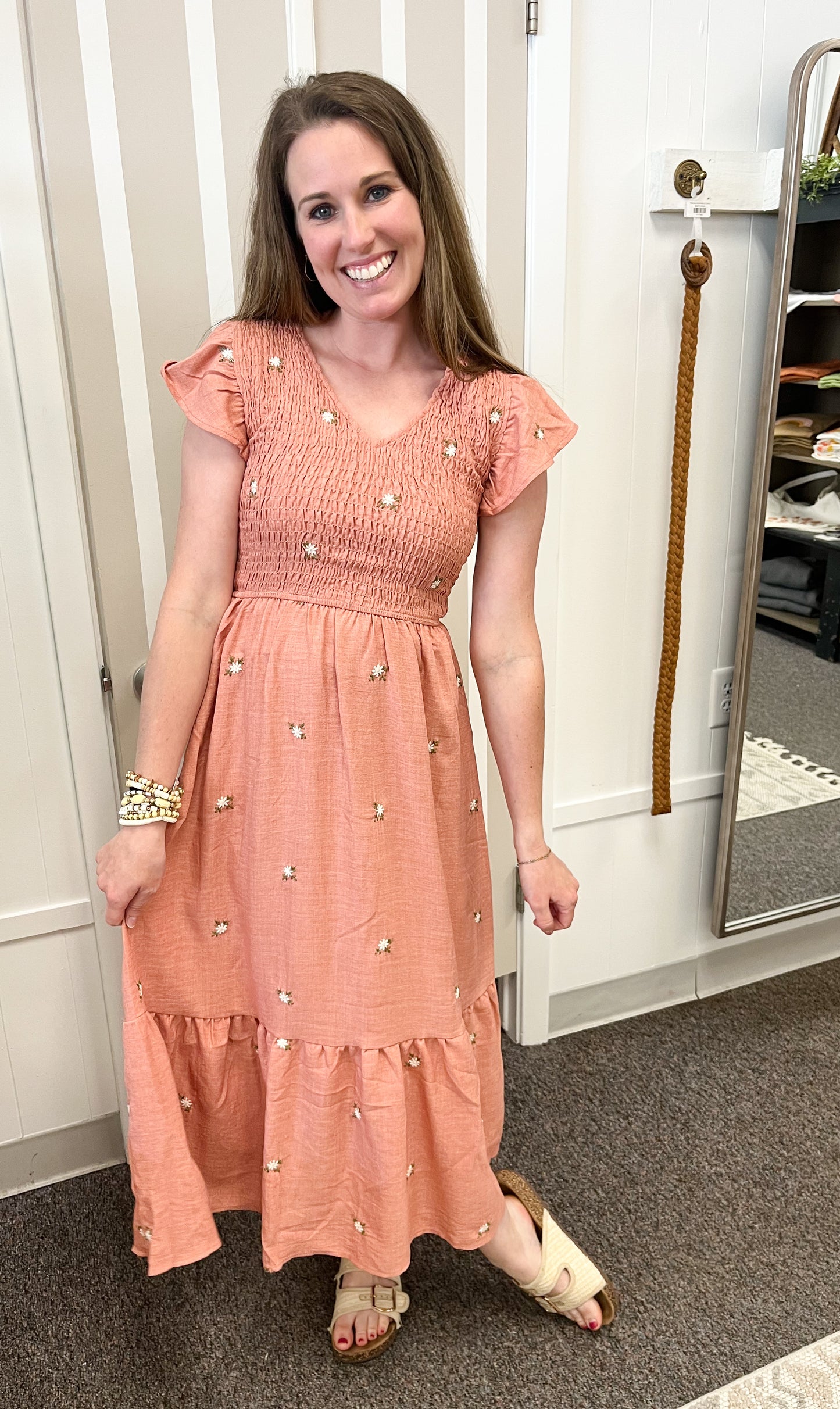 Petal Whisper Embroidered Dress (2 Colors)