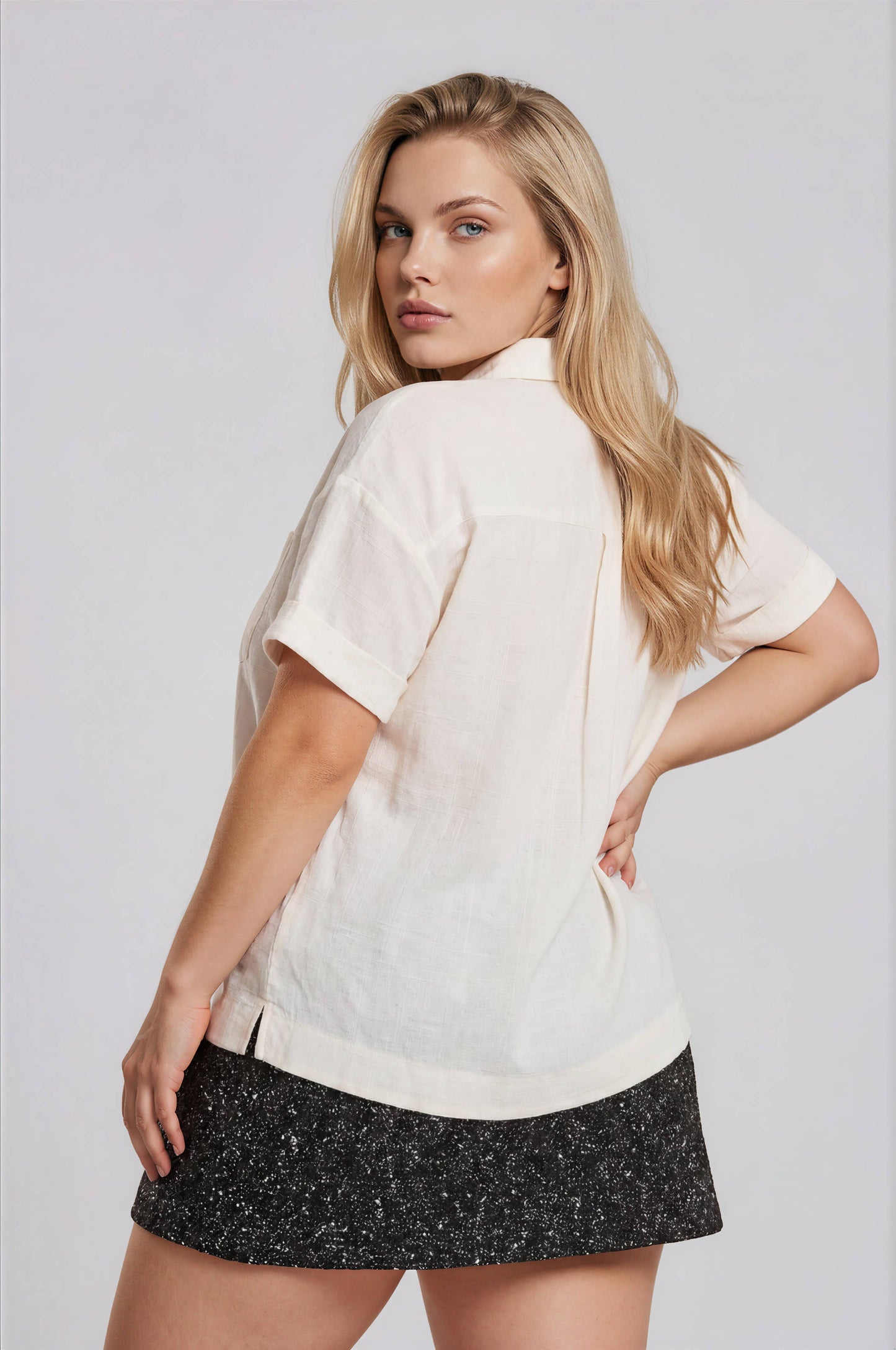 Easy Does it Collared Button Up (S-3X)