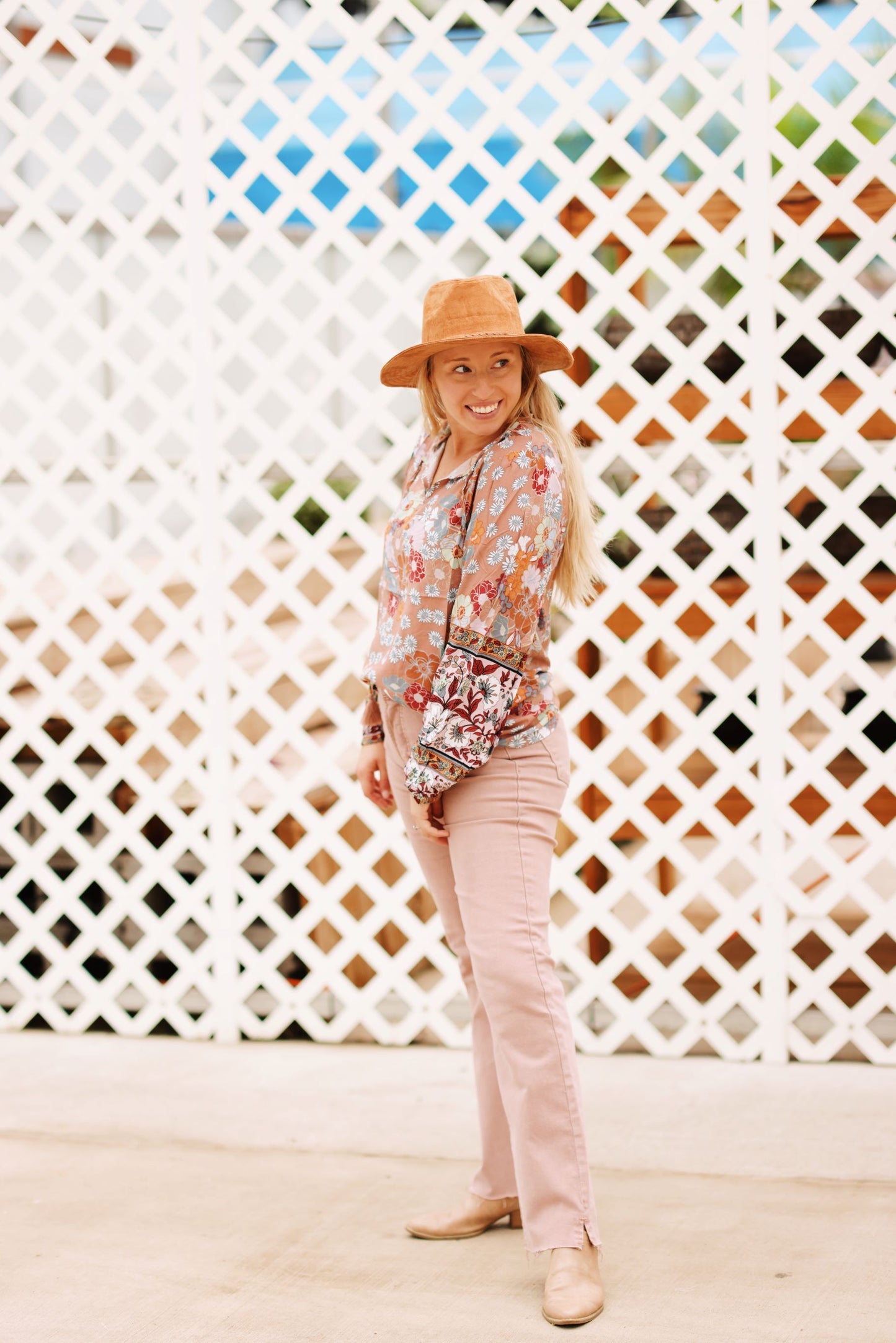 Look Your Way Mauve High Rise Straight Pants