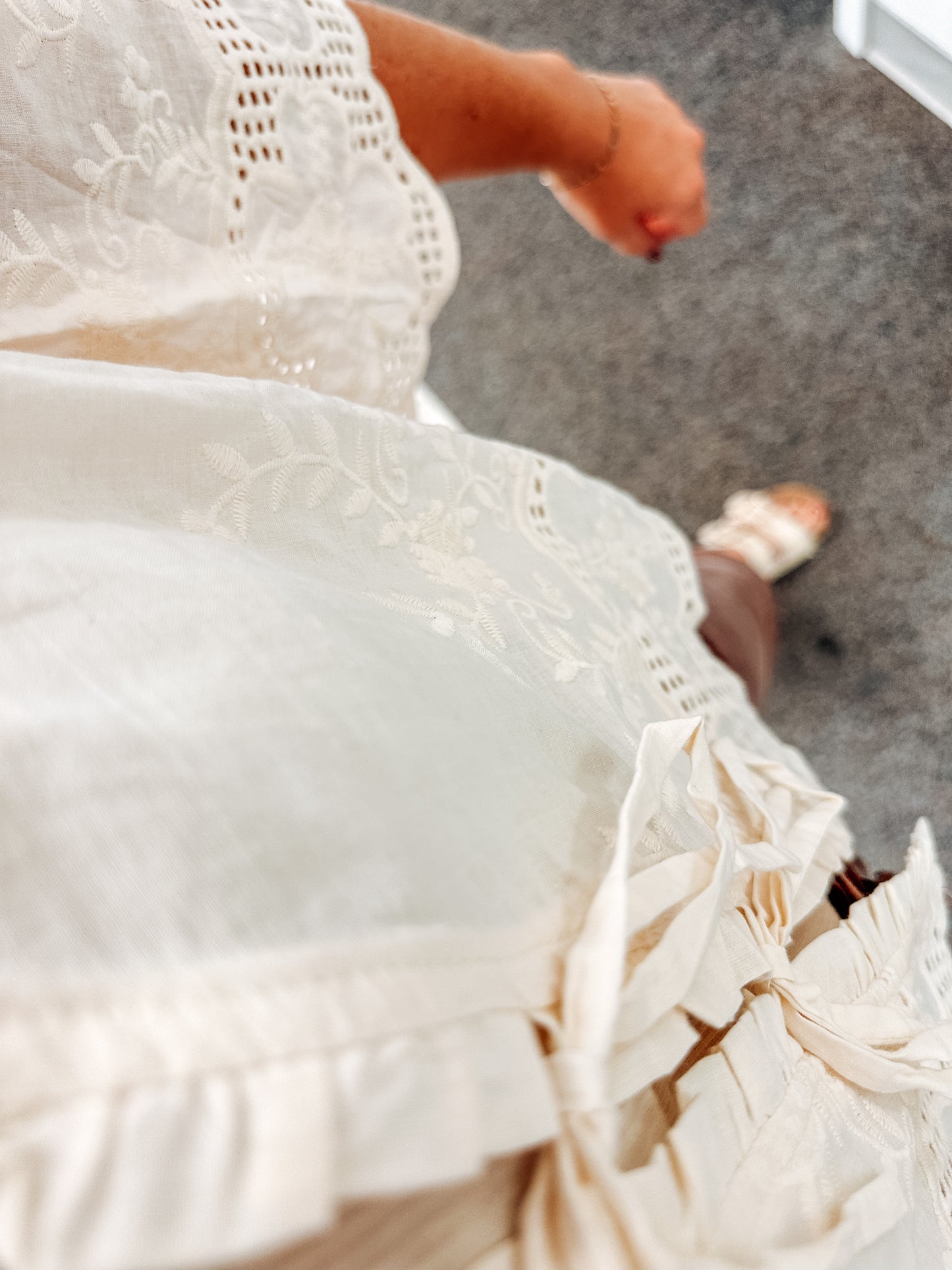 Vanilla Lace Tie Blouse (S-XL)