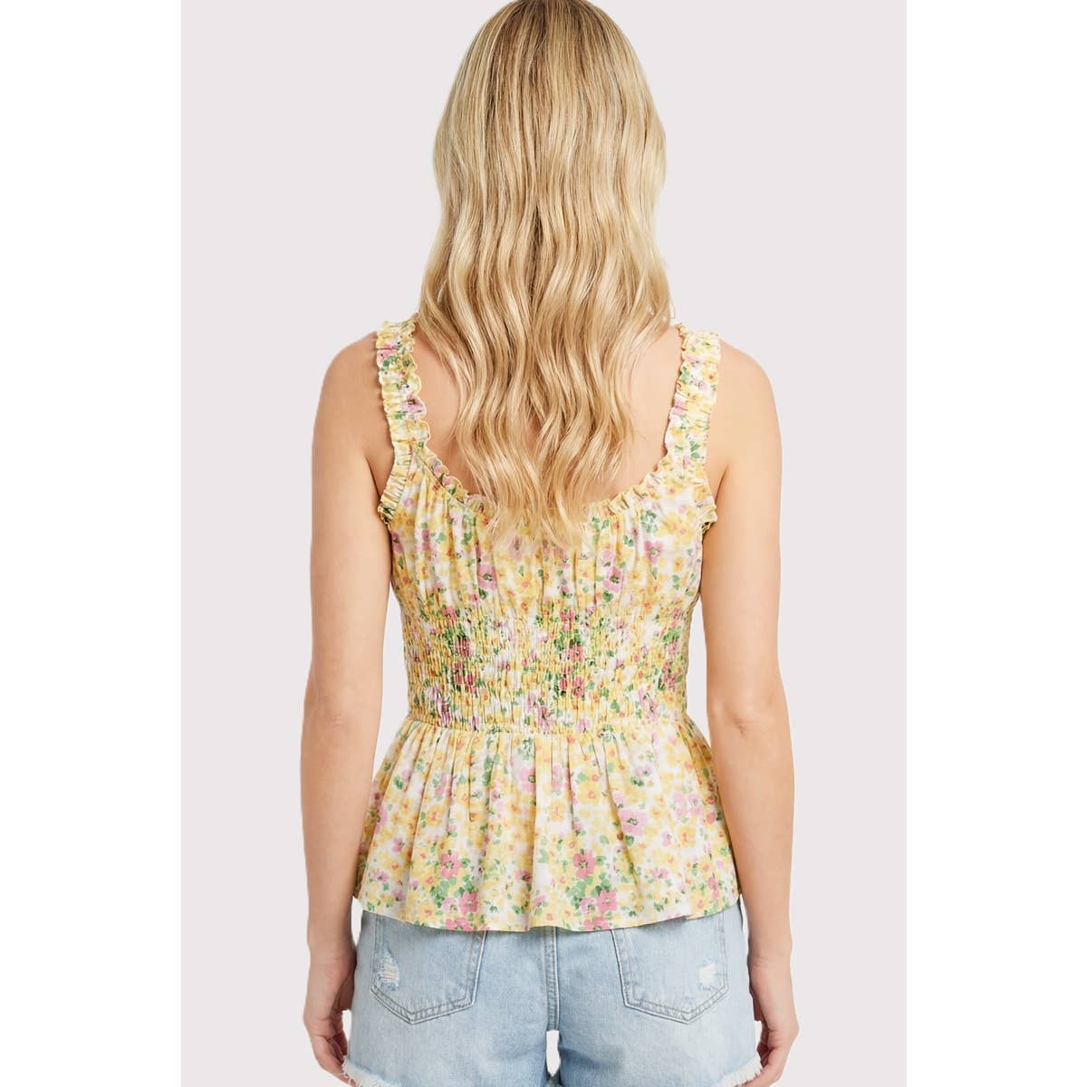 The Soft Sunrise Floral Tank (S-XL)