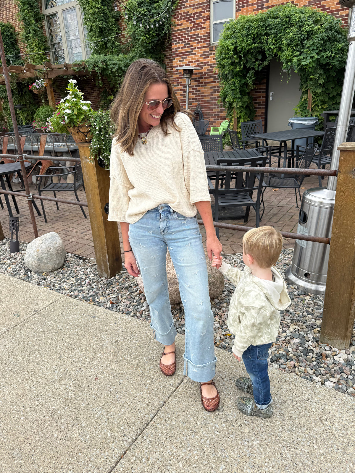 The Toasted Coconut Knit Top-Oatmeal