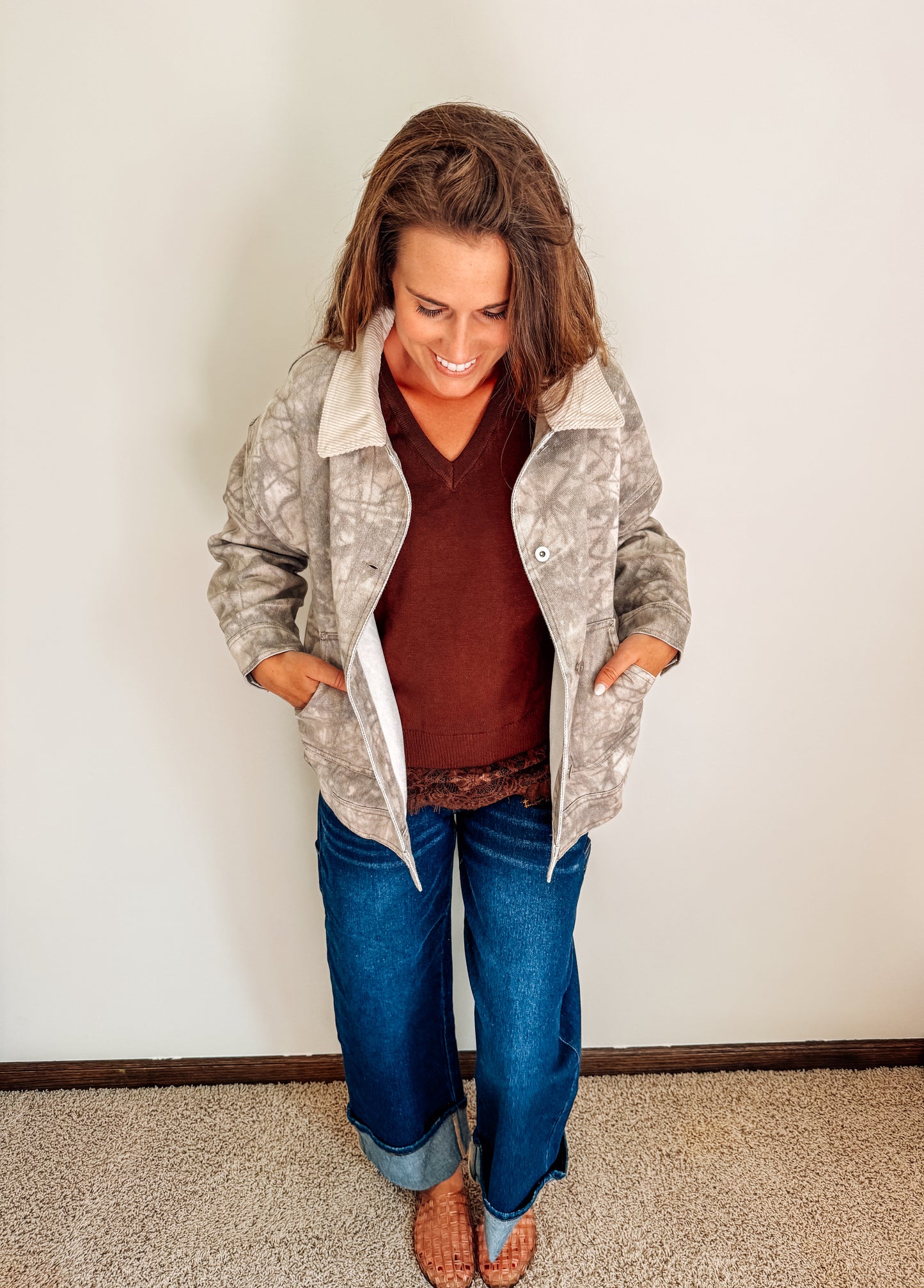 Camo Branch Collared Jacket