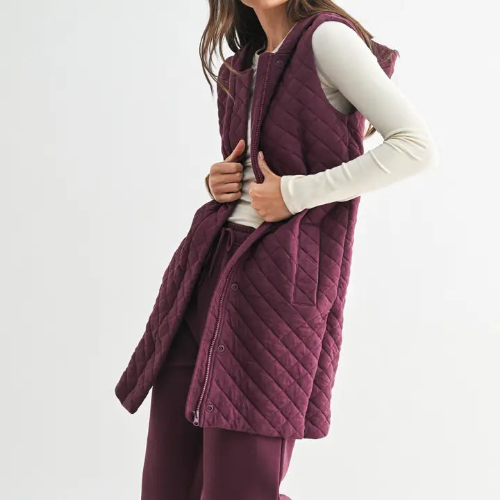 Dark Plum Crazy Quilted Vest