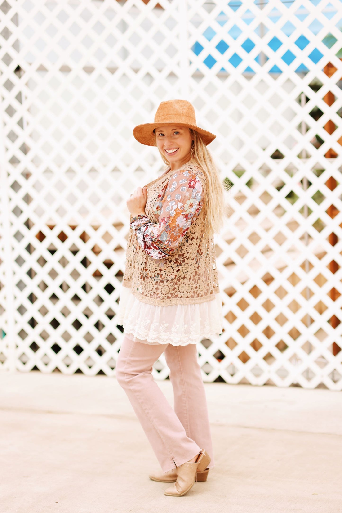Delicate Darla Crochet Vest