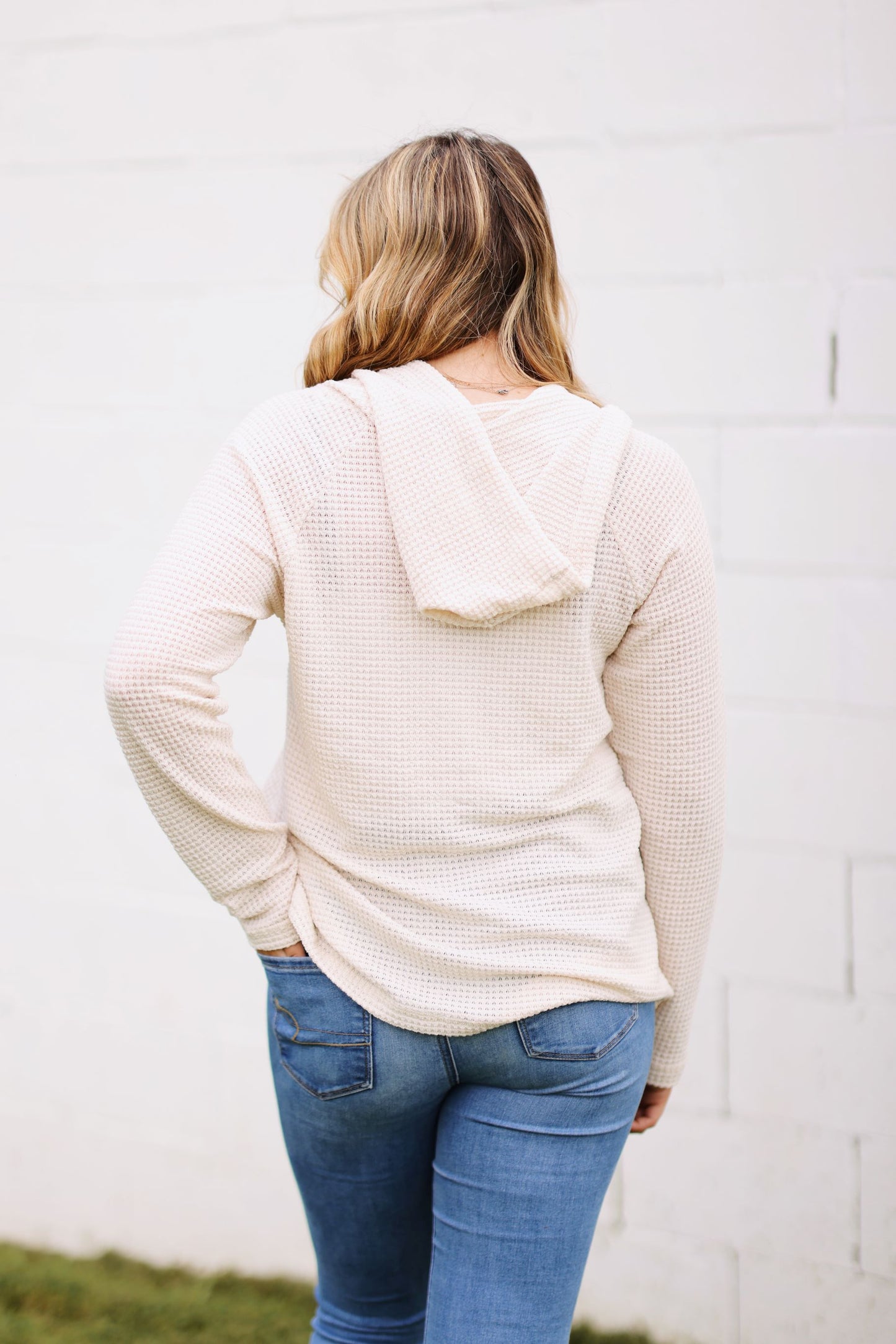 Evergreen Waffle Knit Button Up (2 colors)