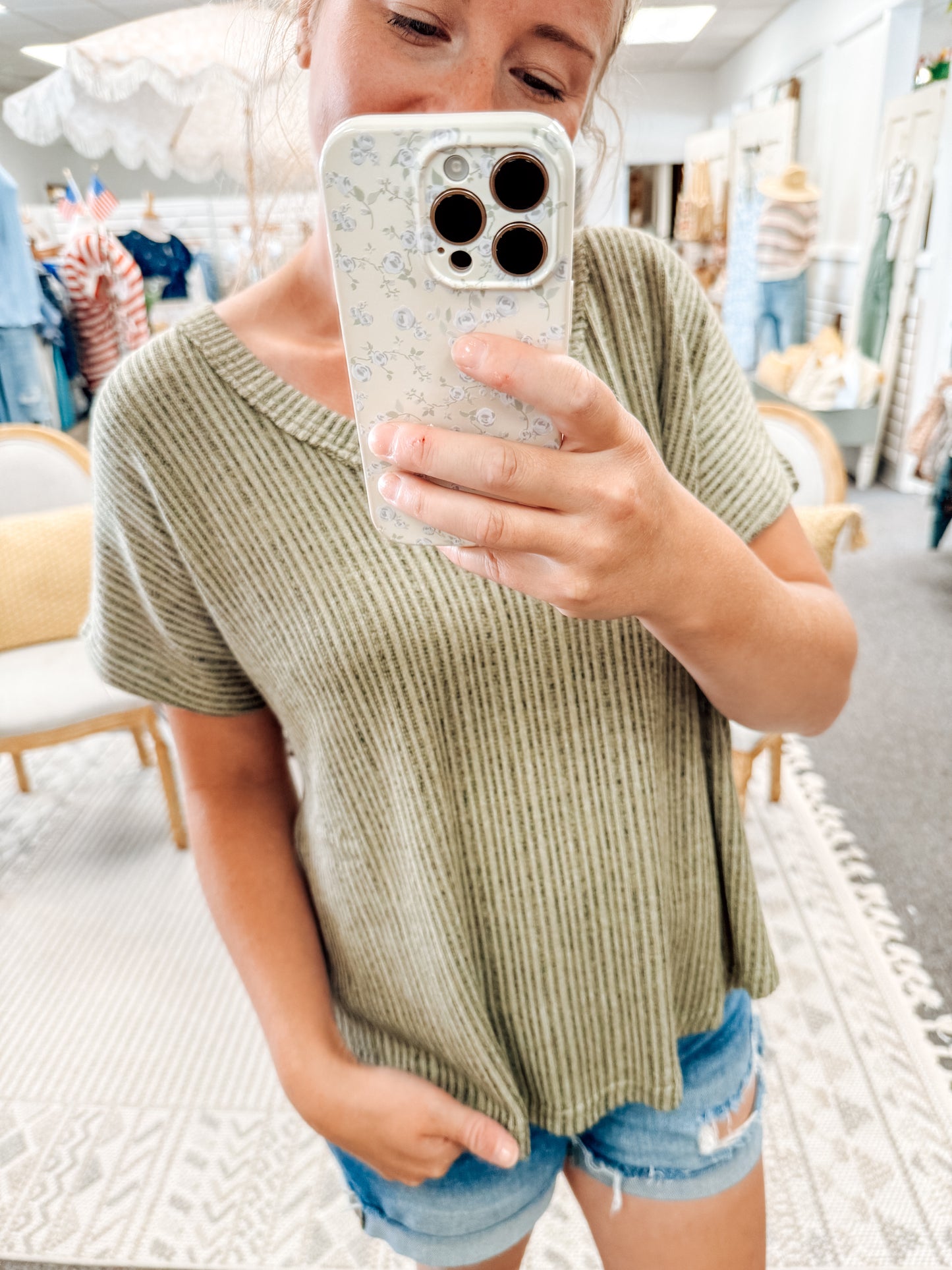 Whispered Lines Soft Knit Top (S-3X)-2 Colors