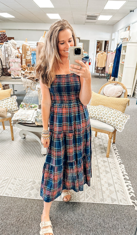 Plaid & Proper Midi Dress