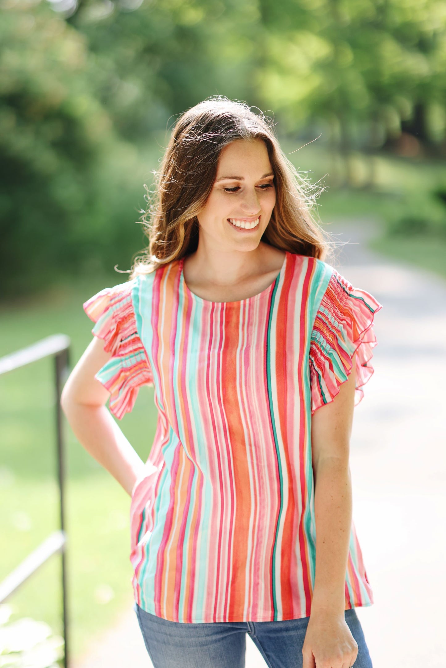 Whimsical Watercolor Blouse