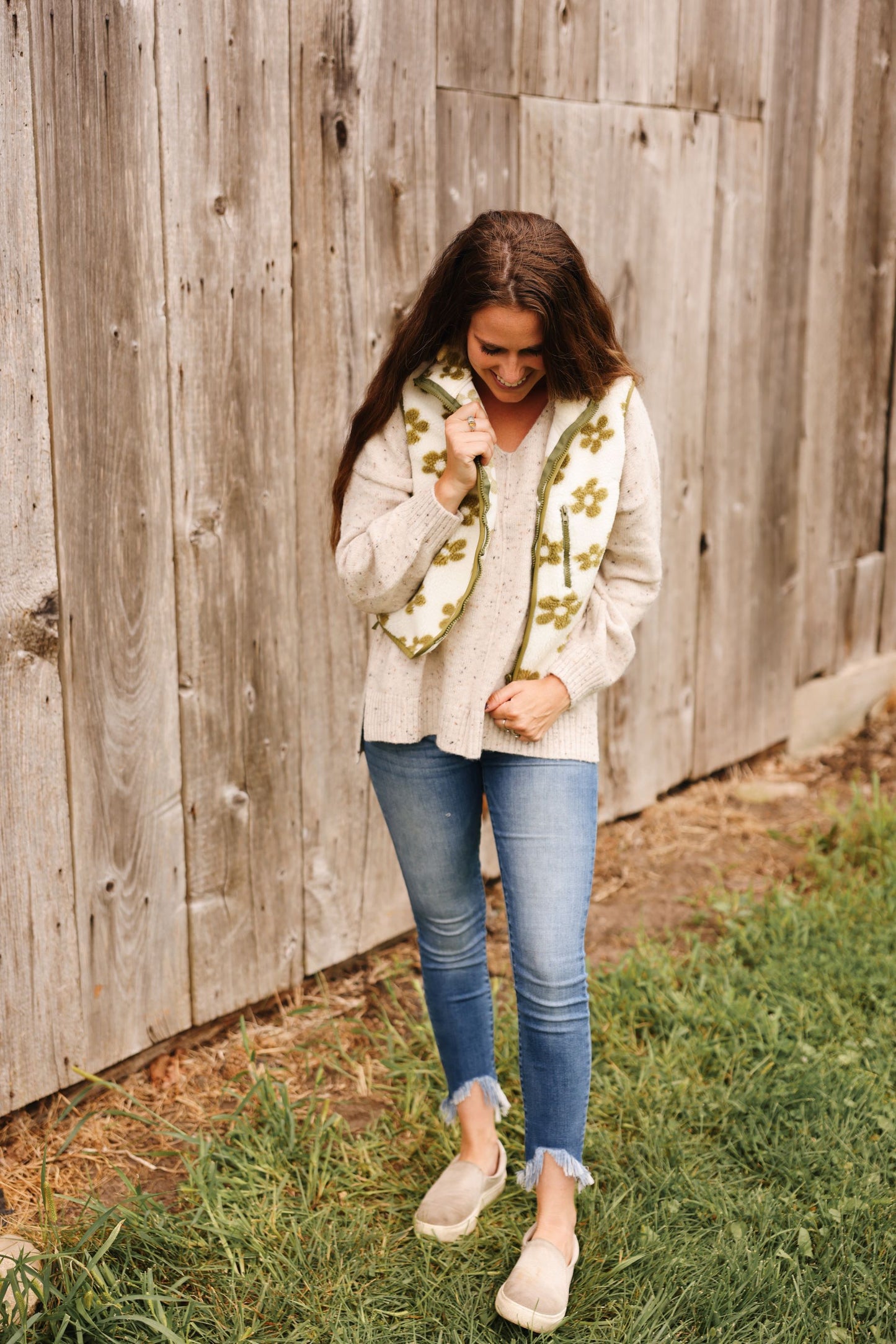 Oakwood Charm Vest-Green Mix