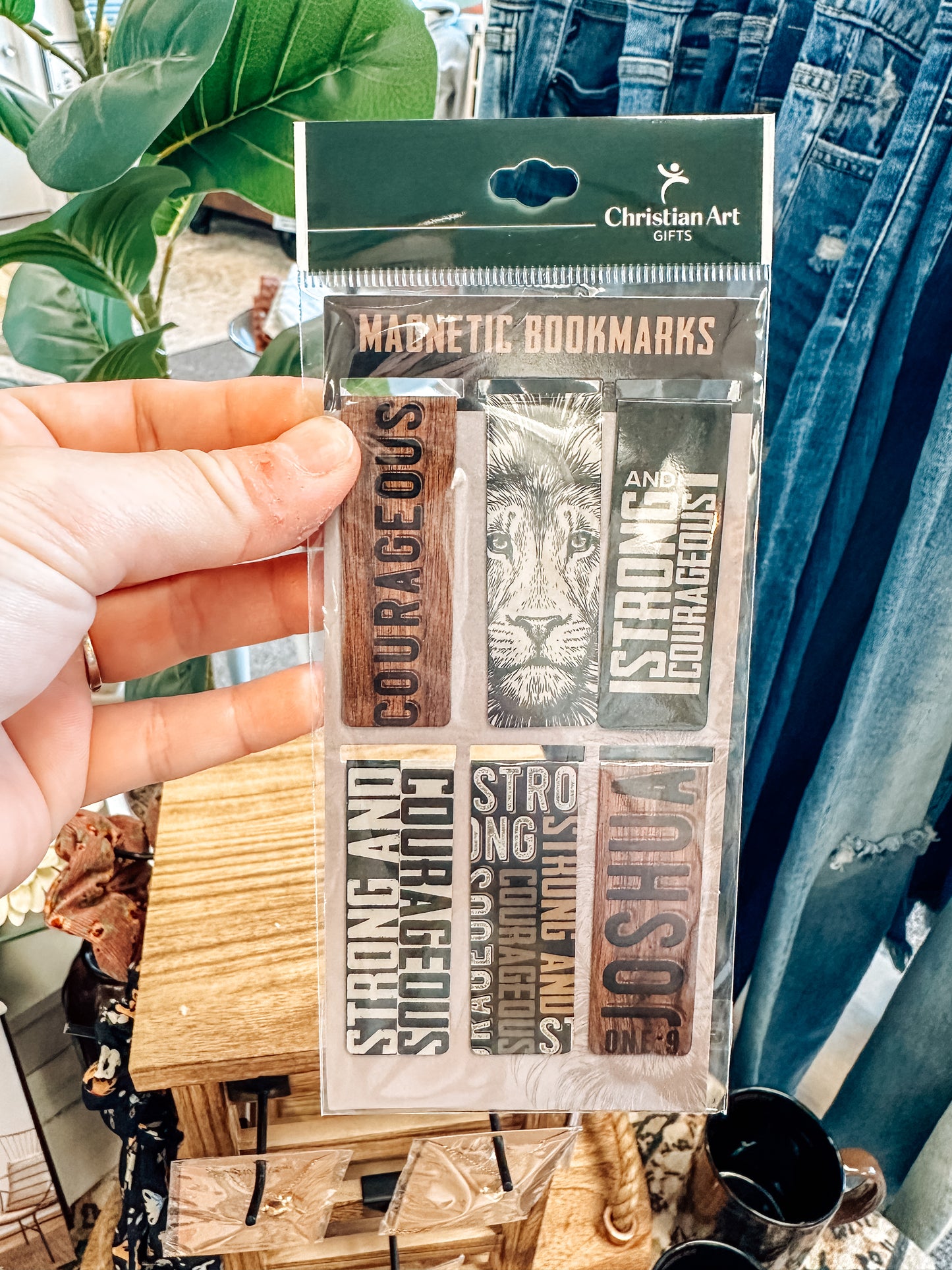 Strong & Courageous Magnetic Bookmark Set