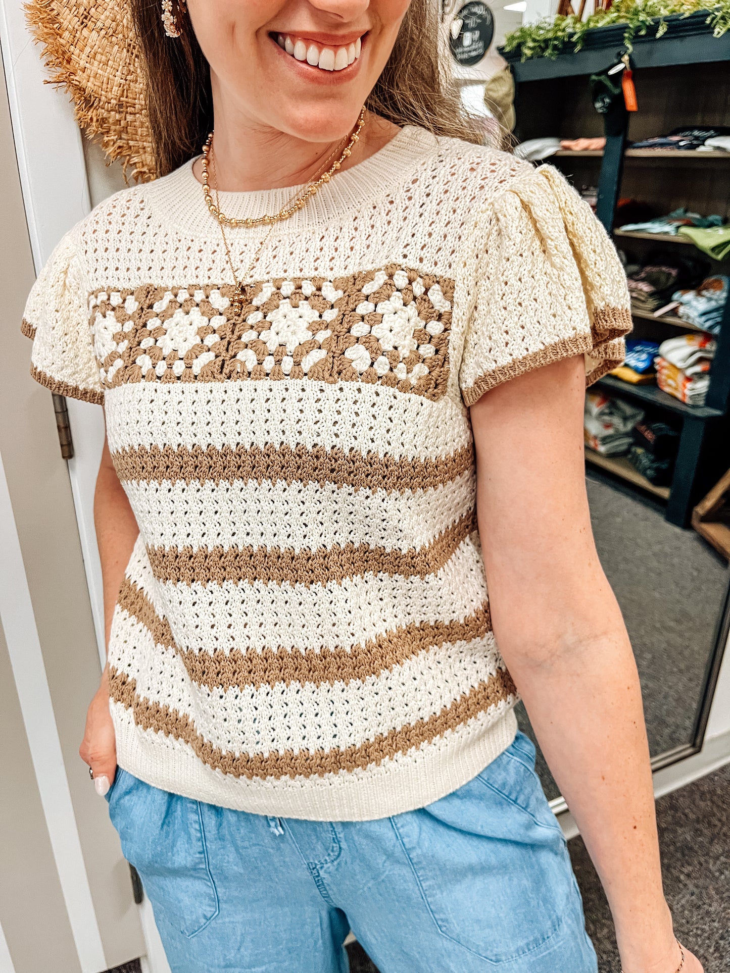 Sunny Stitch Knit Top