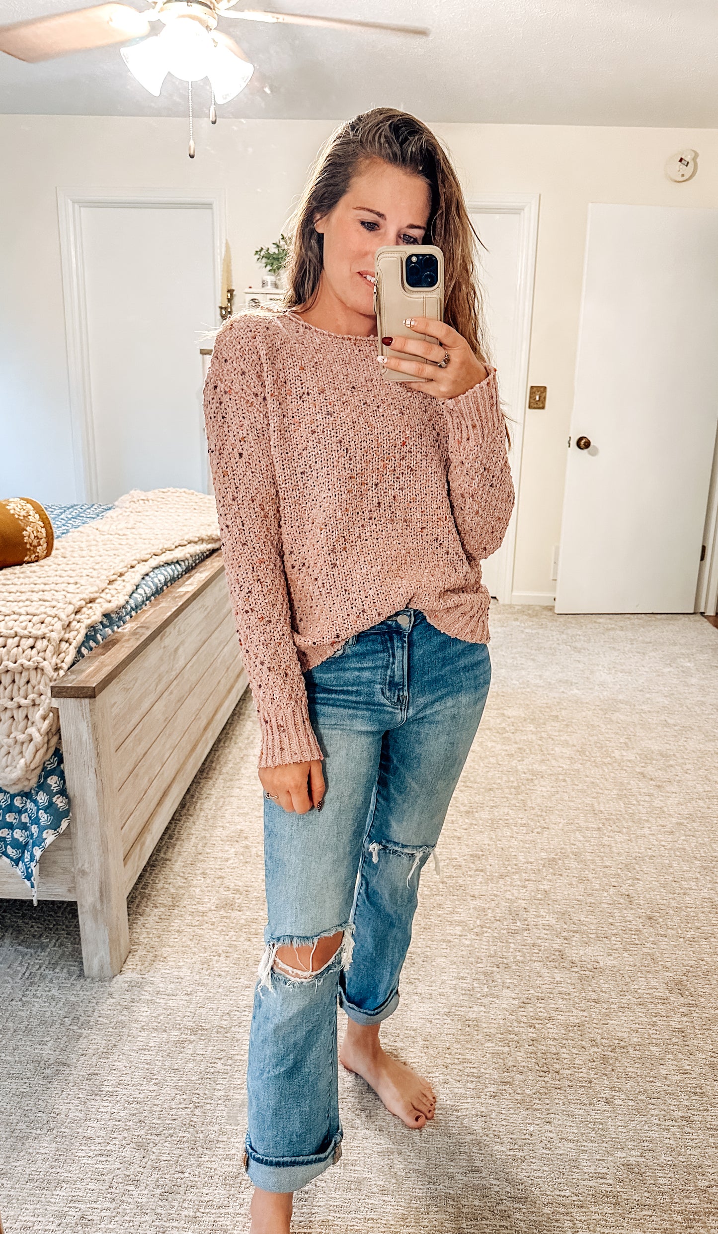 Sleek Stitch Popcorn Sweater (S-XL)