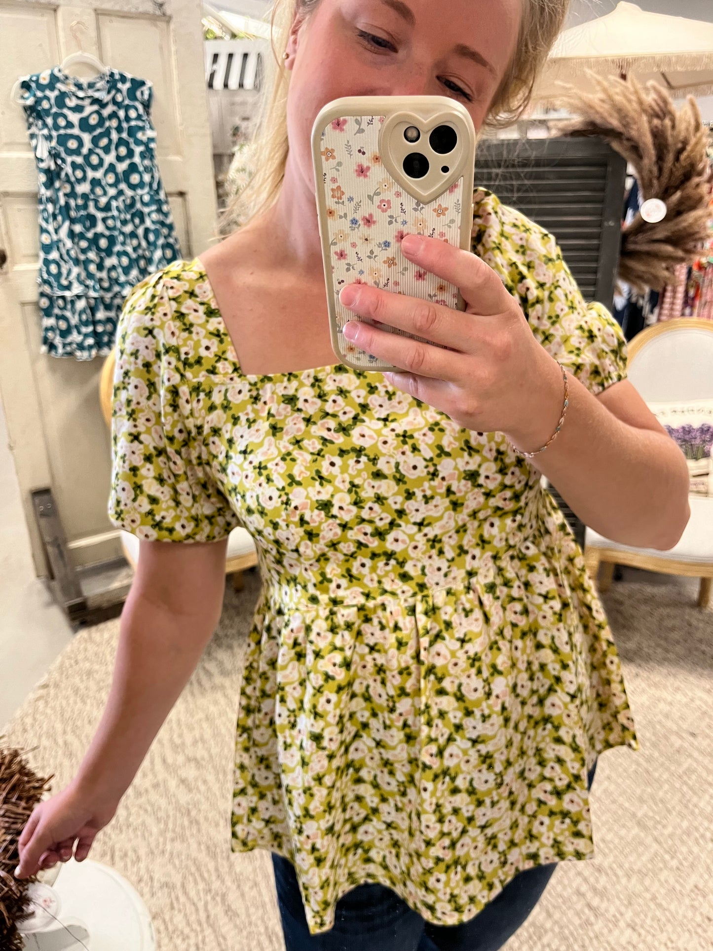 Picking Flowers Babydoll Blouse