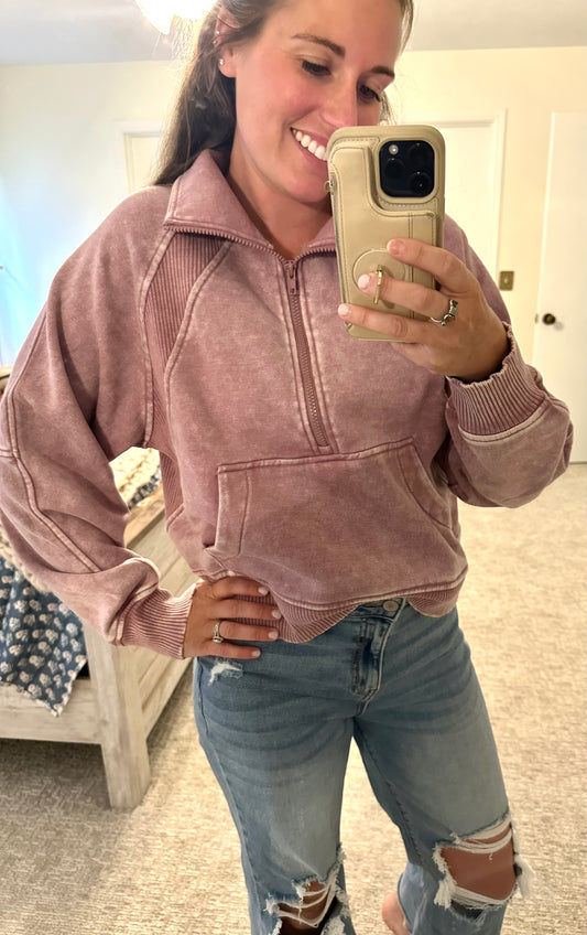 Mineral Mood Half Zip Pullover