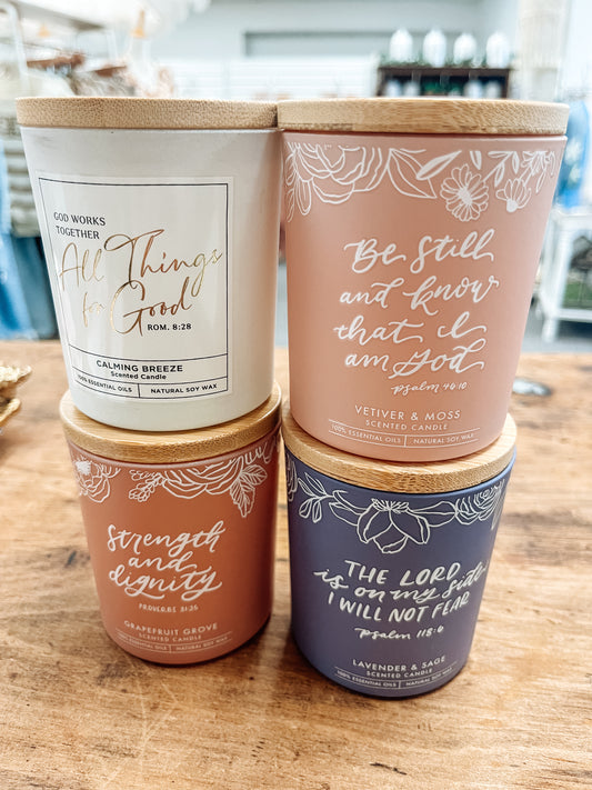 Scripture Soy Wax Candle (Several Options)