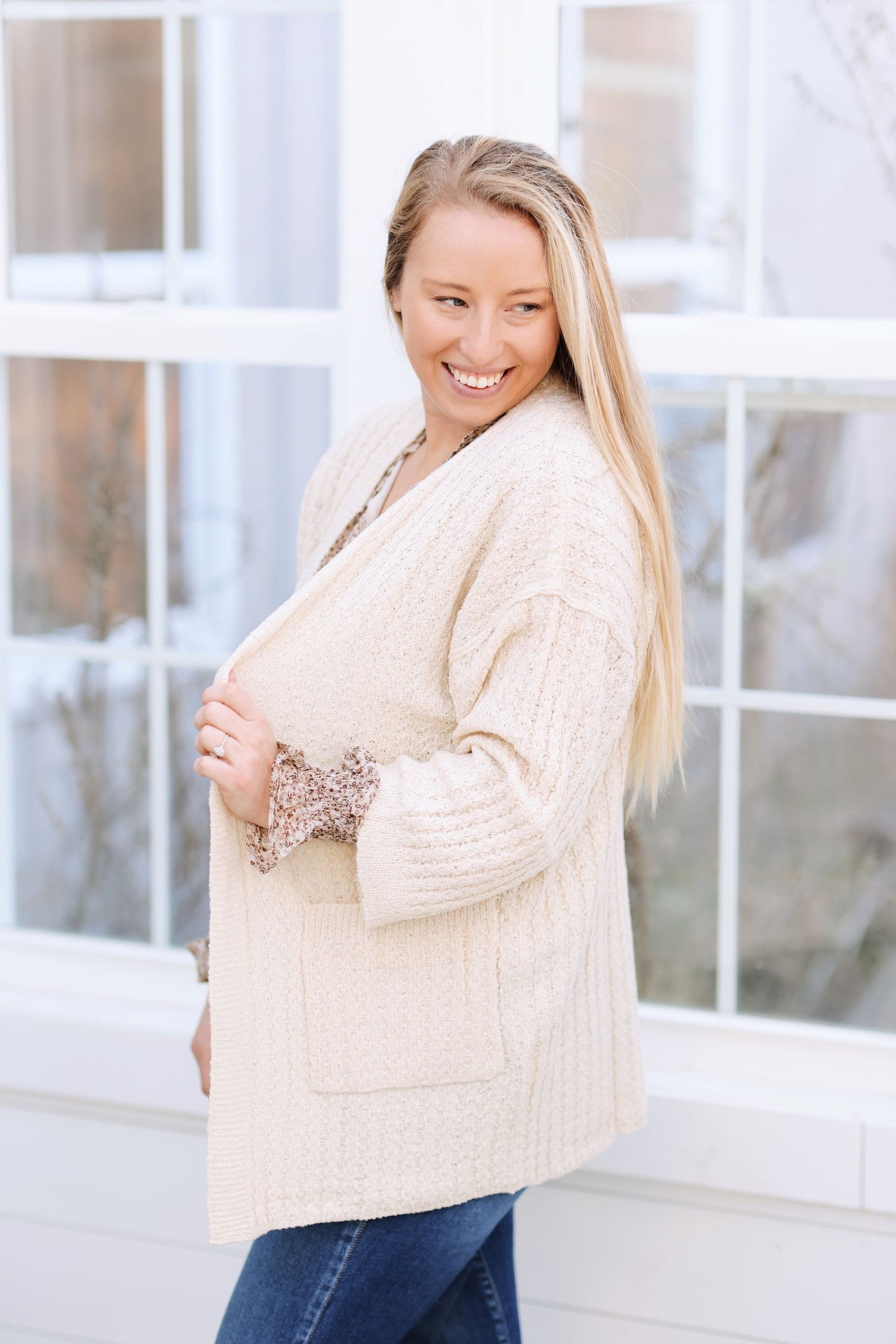 Embrace Joy Waffle Knit Cardigan (S-3X)