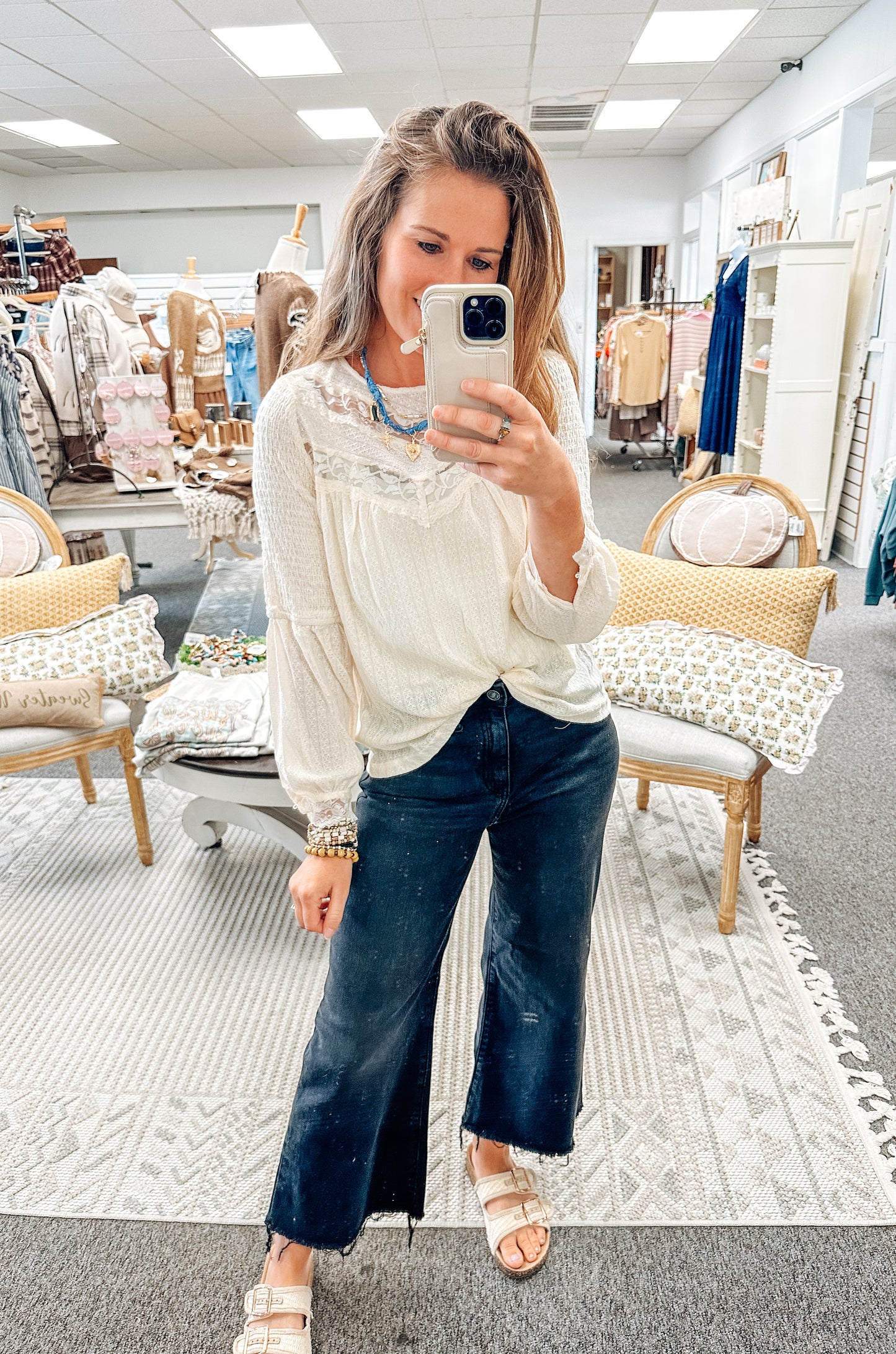Laced in Grace Knit Blouse