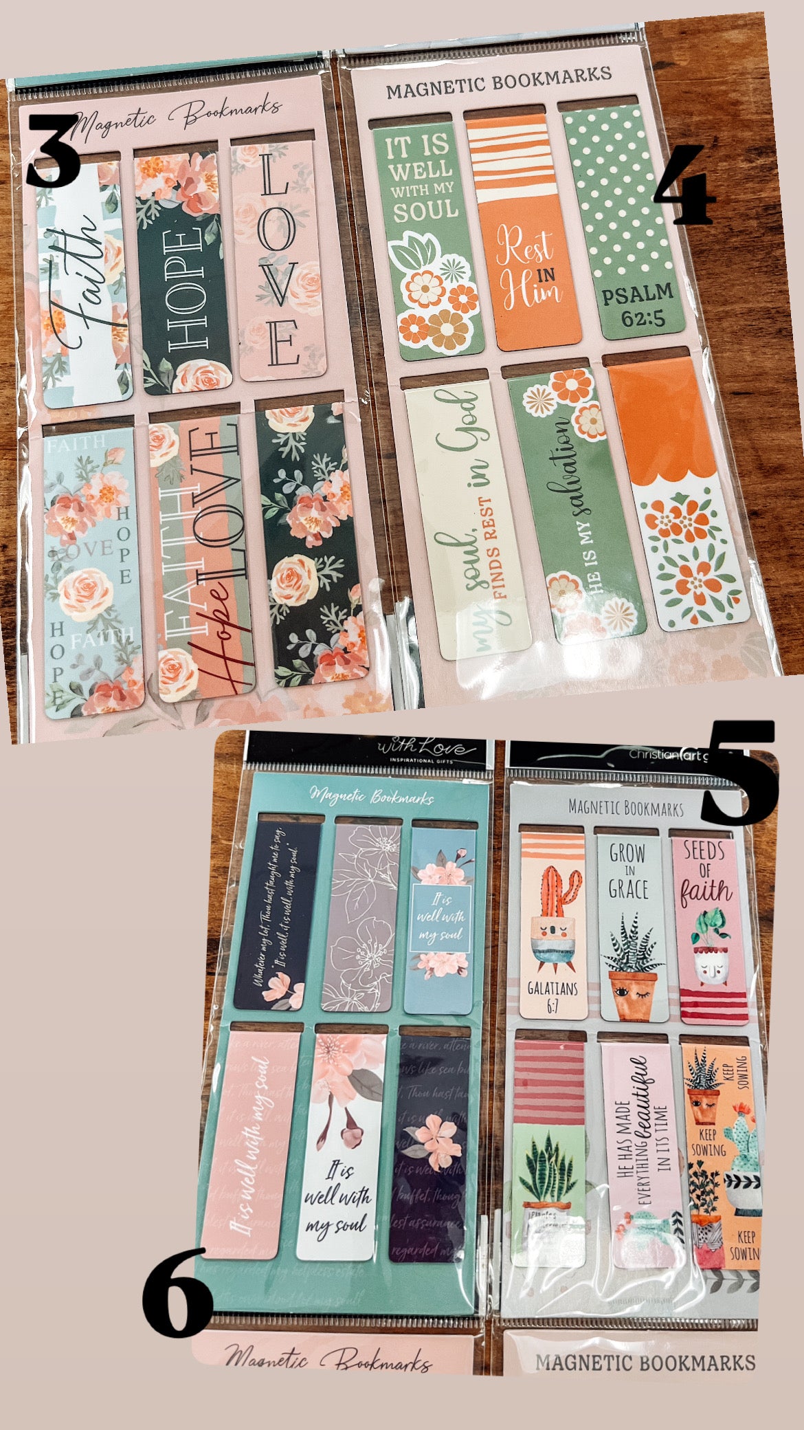 Magnetic Bookmark Set (6 Styles)