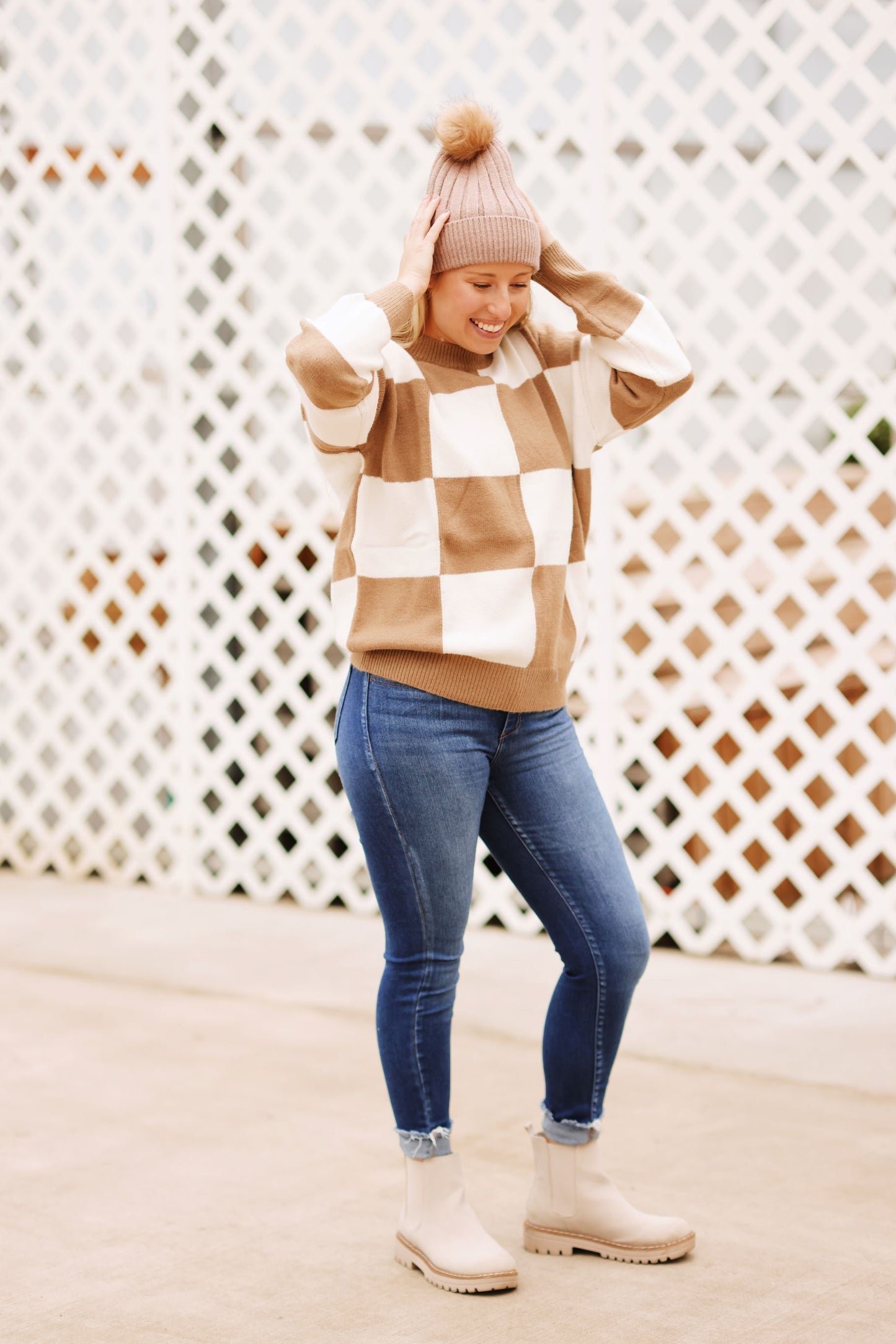 Check In for Fall Knitted Sweater (S-XL)