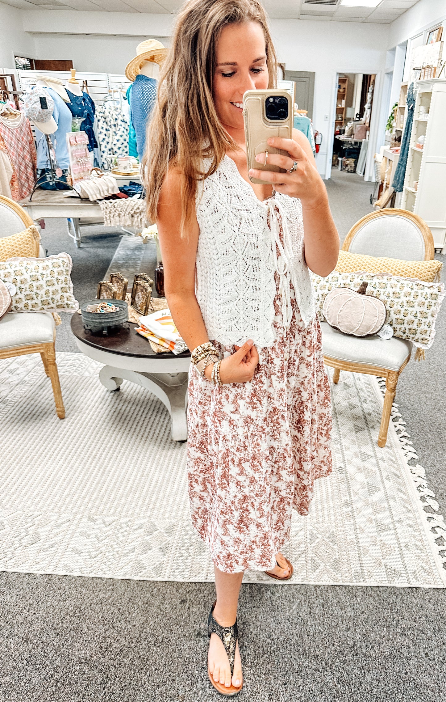 Knotted & Neutral Crochet Vest
