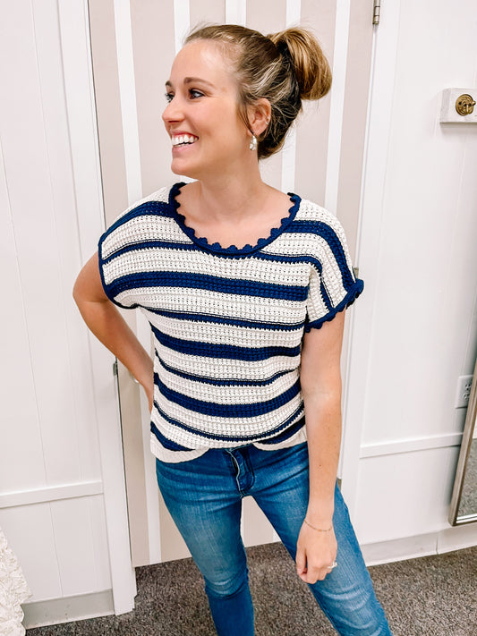 Nautical Rides Knit Top