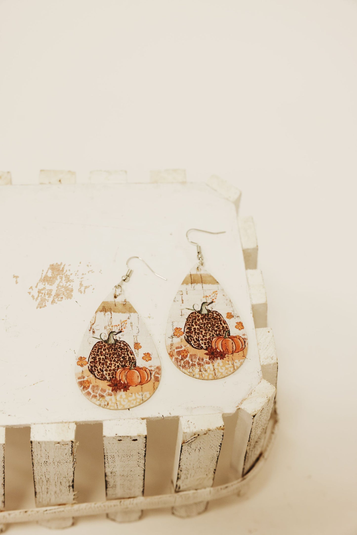 Pumpkin Spice Leather Earrings