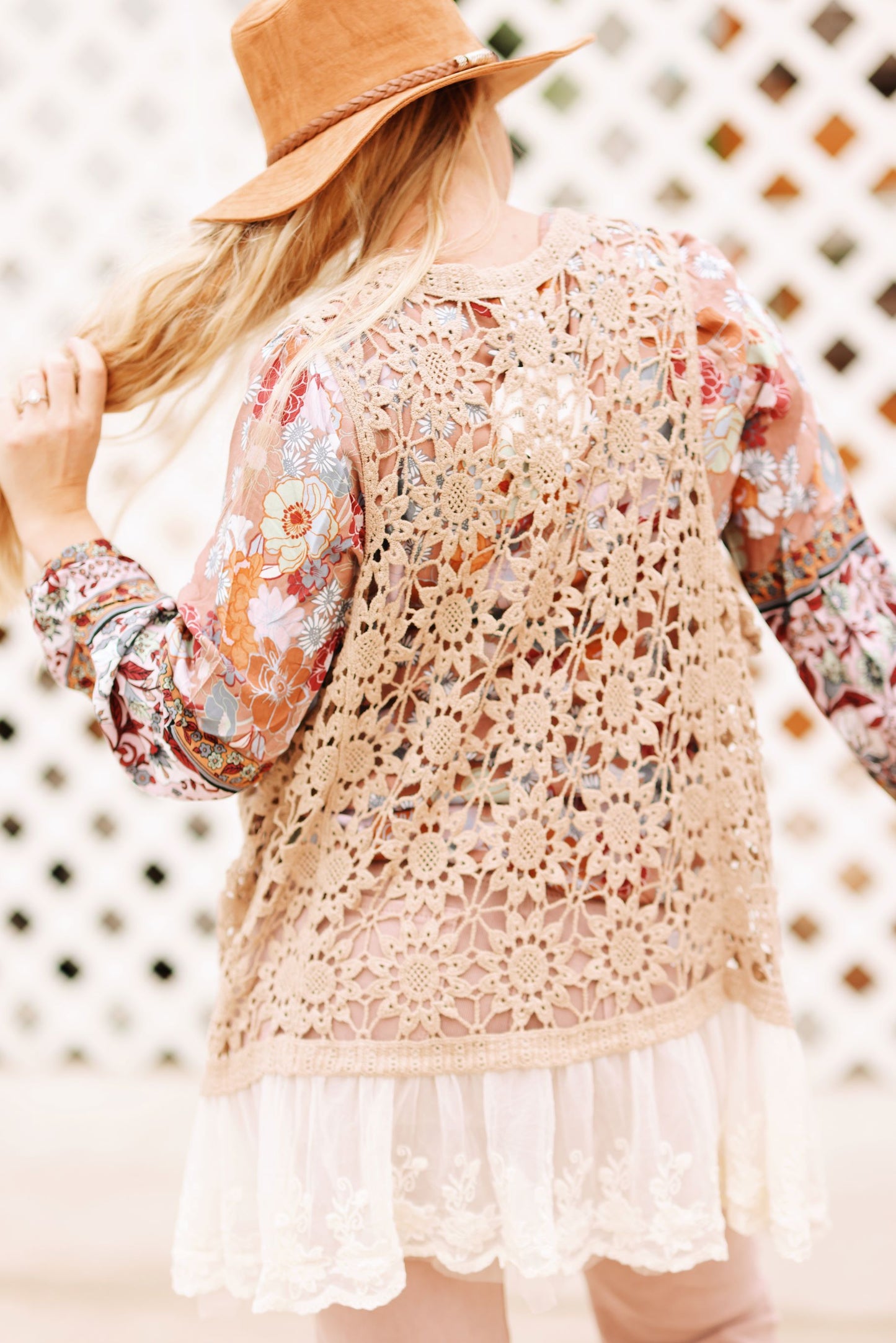 Delicate Darla Crochet Vest