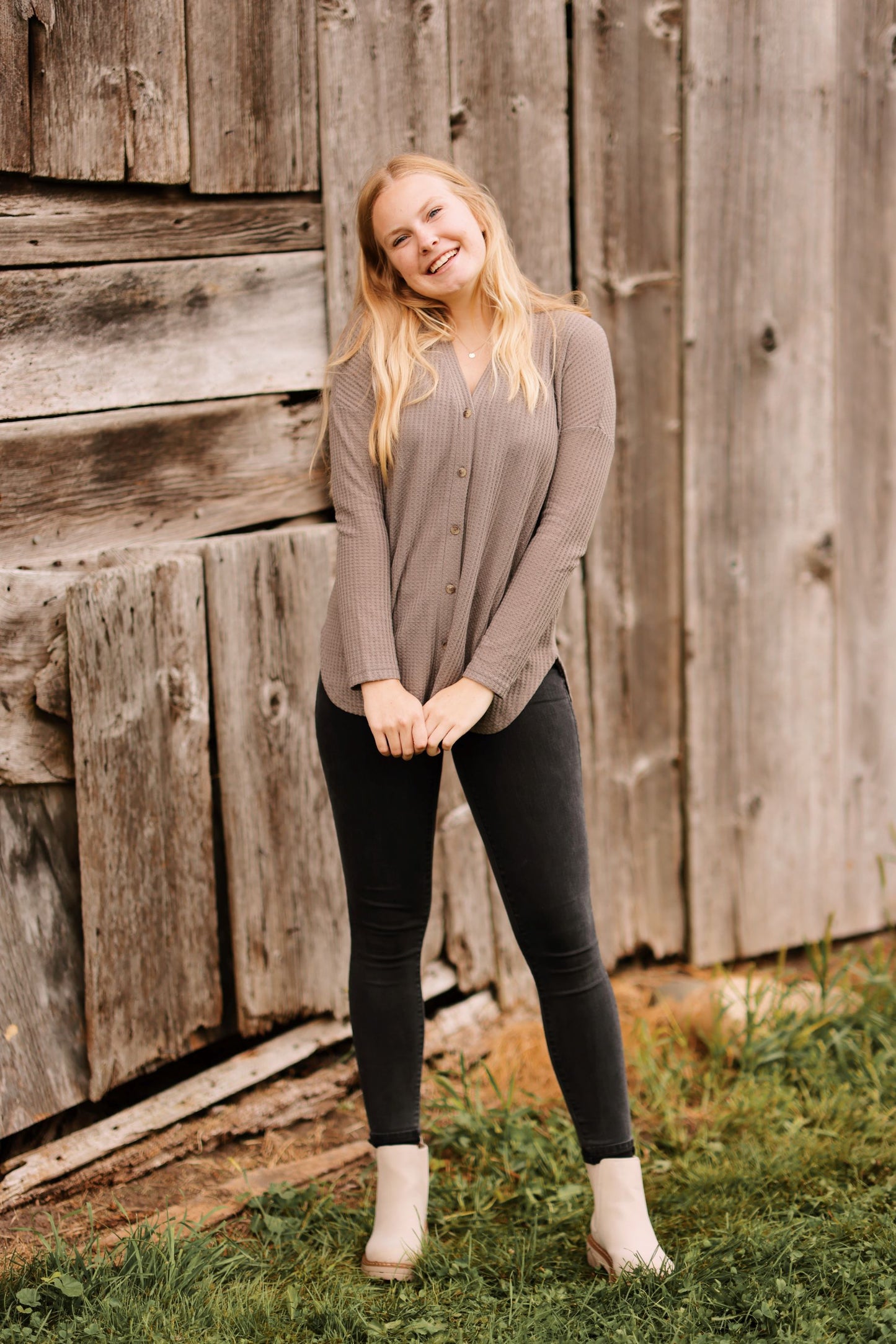 Looking Ahead Cardigan-Gray