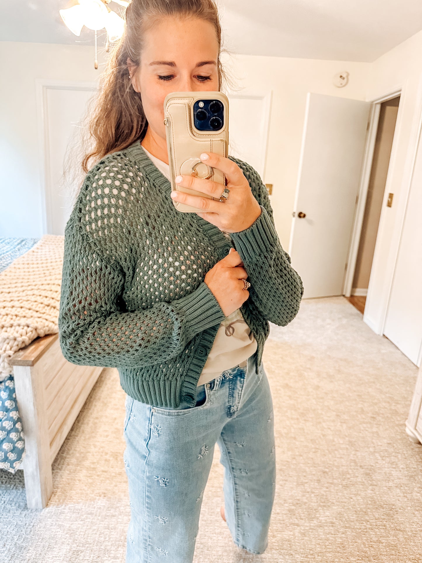 Timber Tones Crochet Cardigan-Ash Jade